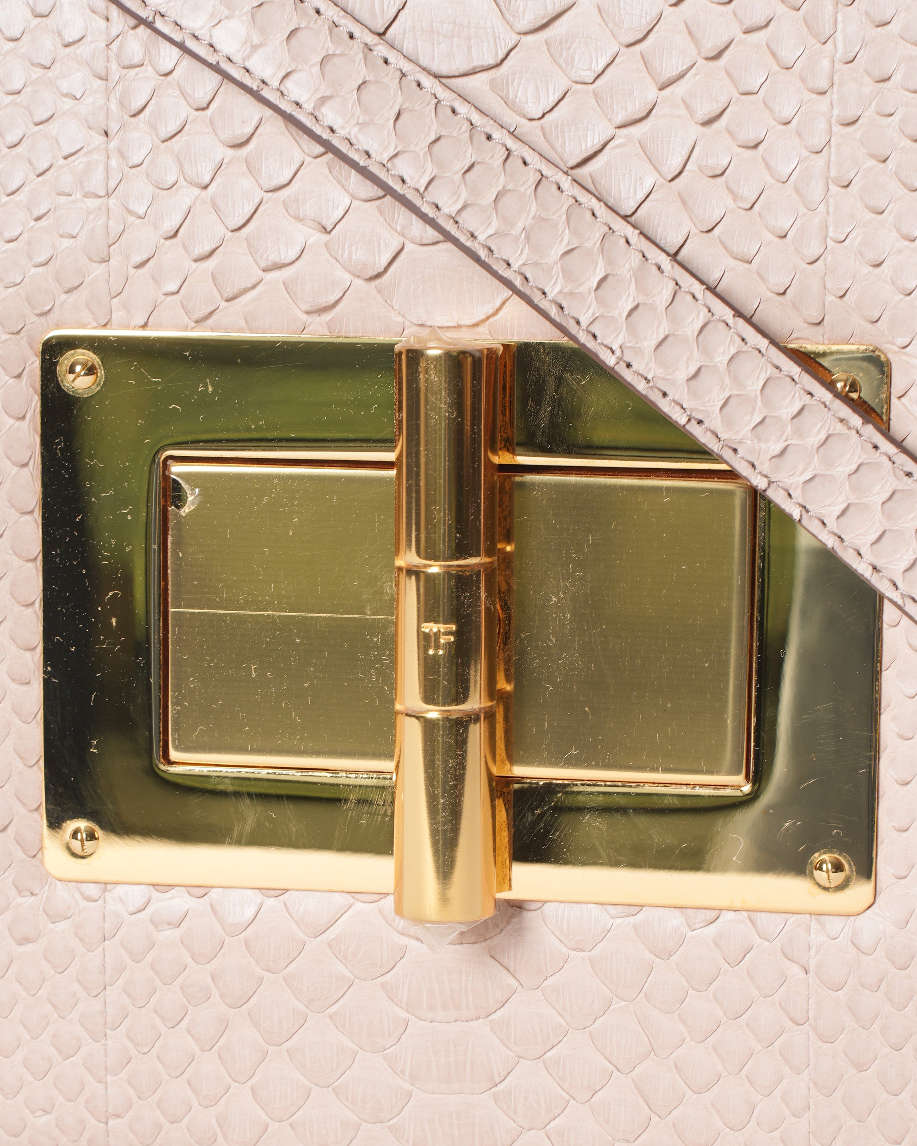 TOM FORD Tomford Beige Python Crossbody Bag