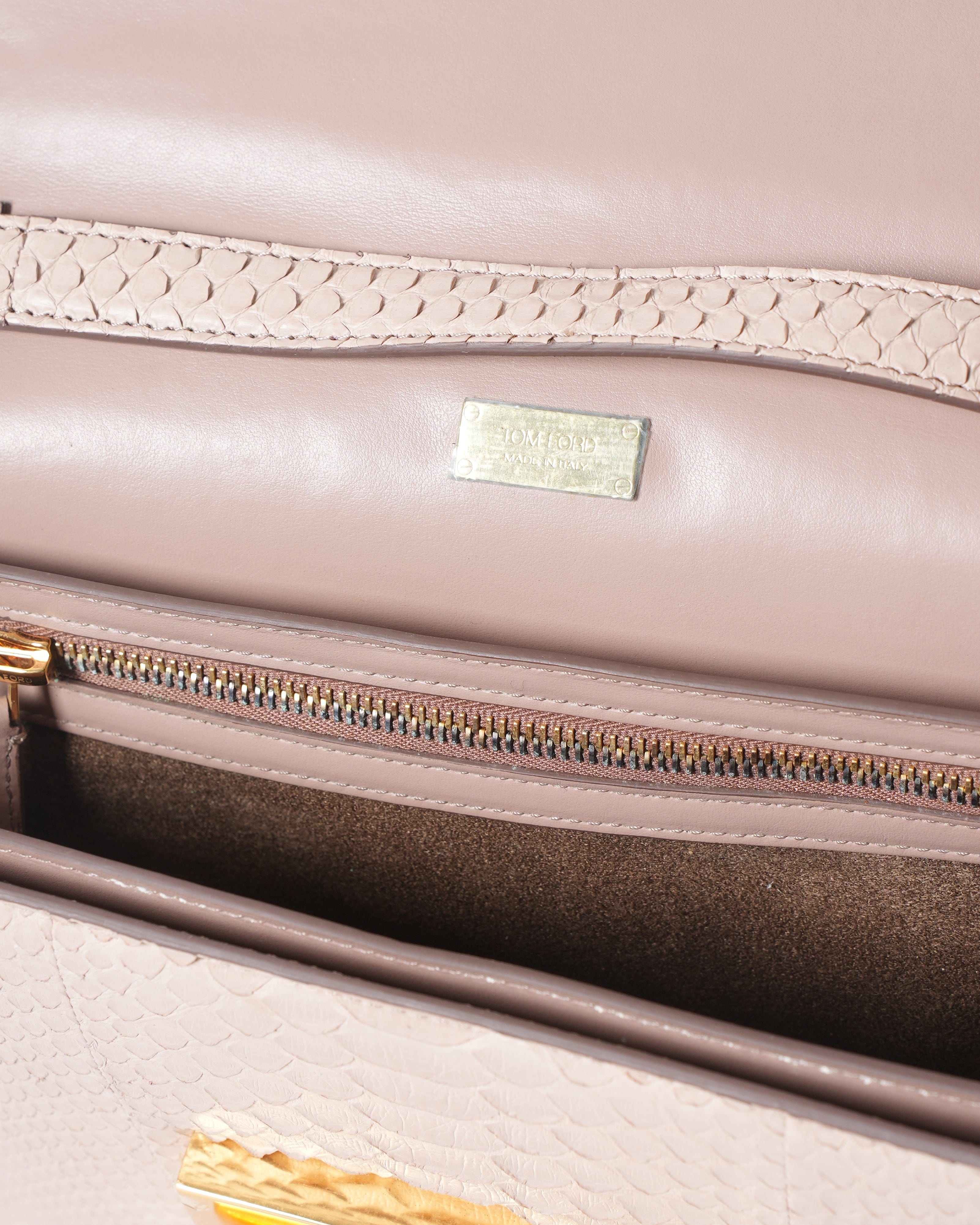 TOM FORD Tomford Beige Python Crossbody Bag