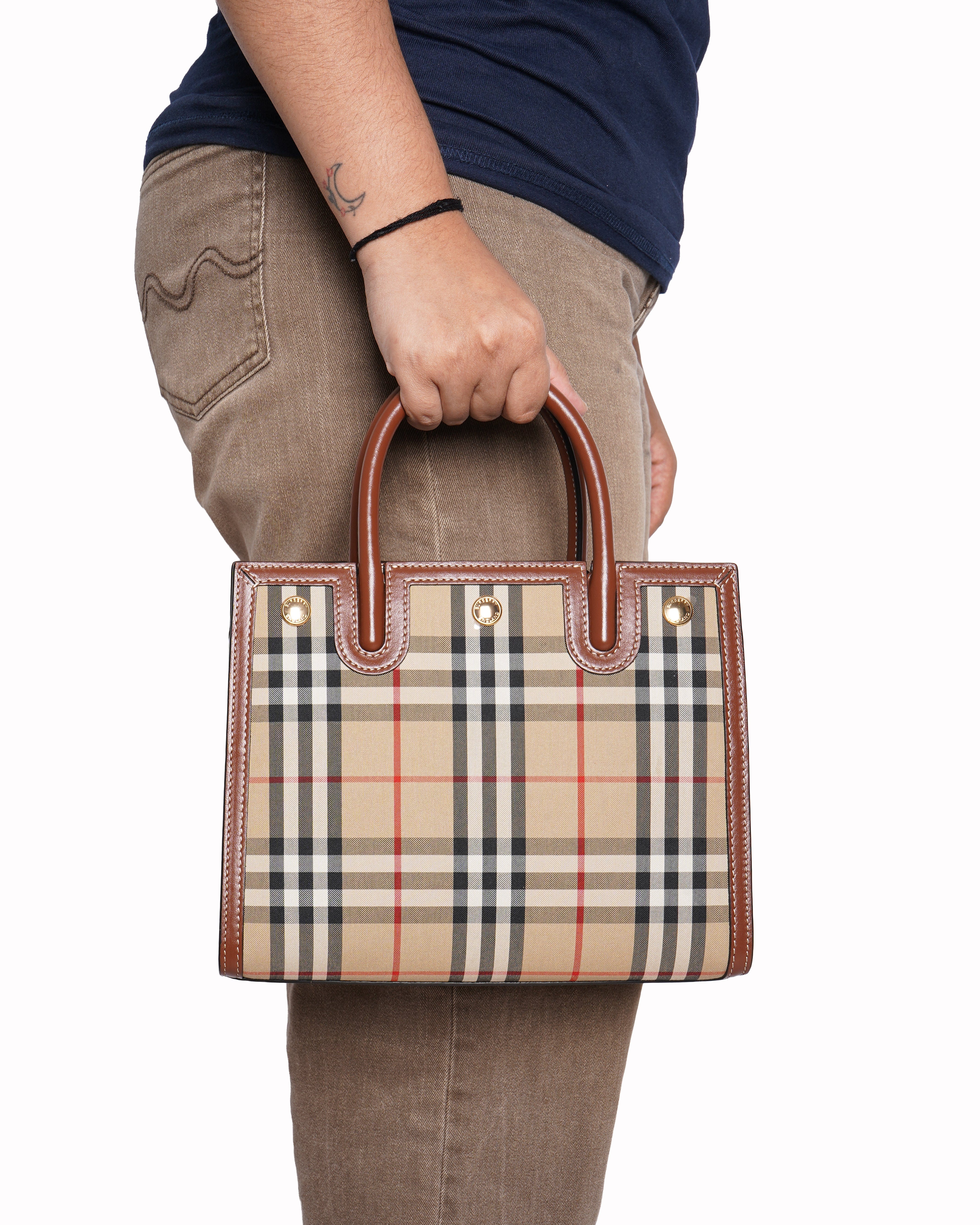 Burberry Mini Vintage Check Two - handle Title Bag