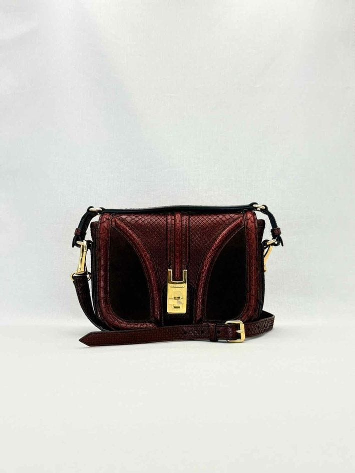 Burberry Brickfield Burgundy Shoulder Bag