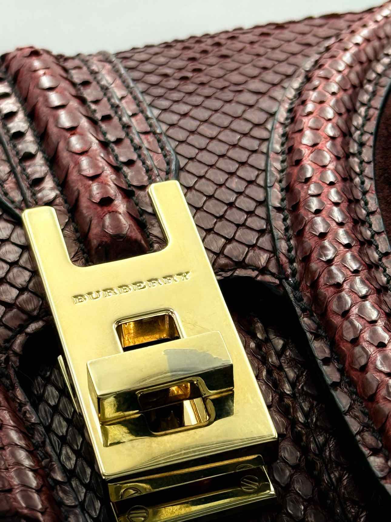 Burberry Brickfield Burgundy Shoulder Bag