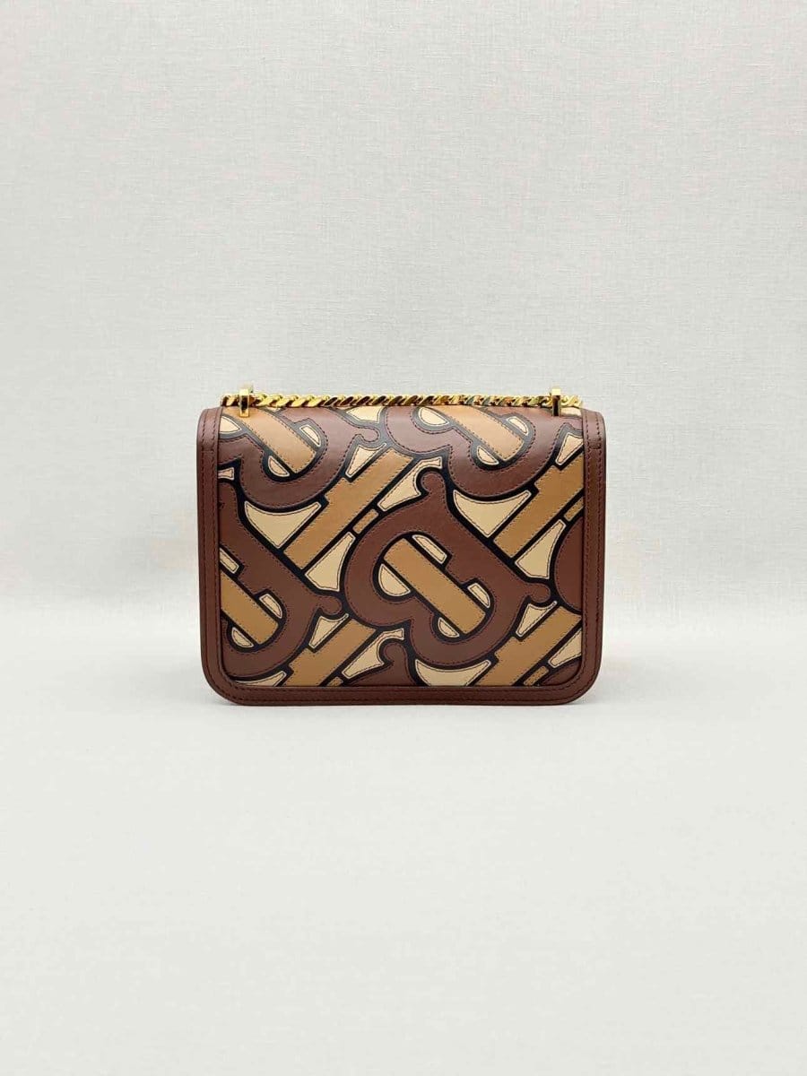 Burberry TB Flap Brown Multicolor Monogram Shoulder Bag