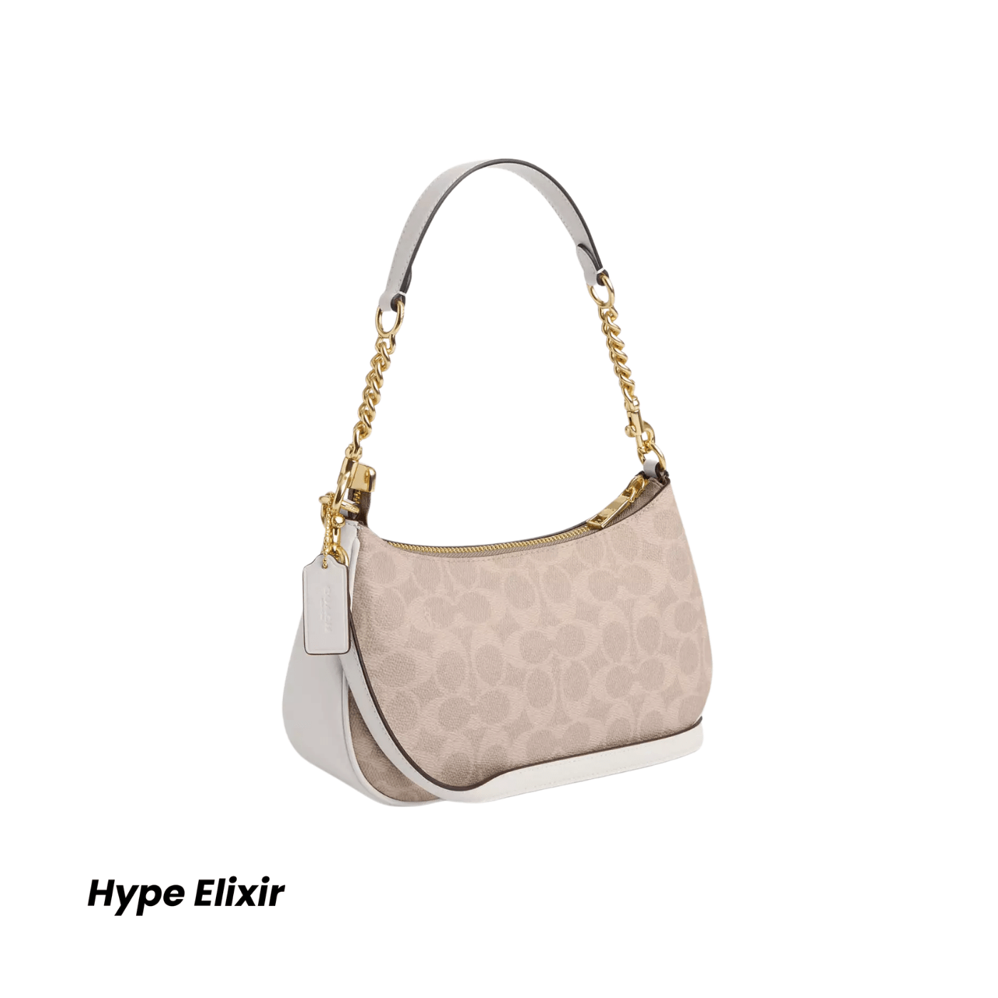 Coach Teri Shoulder Bag signature canvas/Gold/Sand/Chalk
