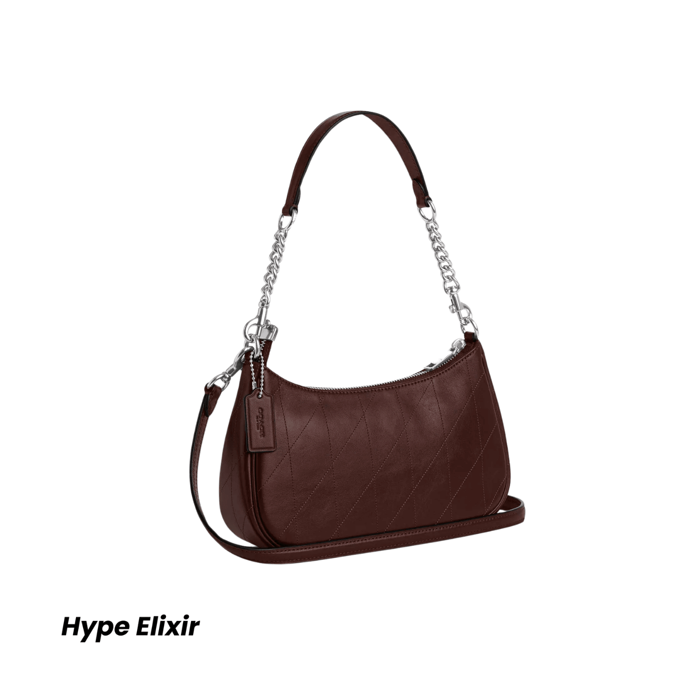 Coach Teri Shoulder Bag smooth leather/Silver/Maple