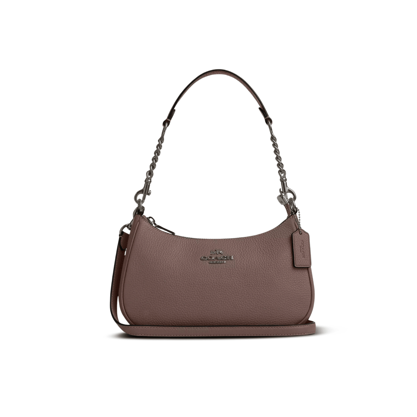 Coach Teri Shoulder Bag pebbled leather/Gunmetal/Dark Stone