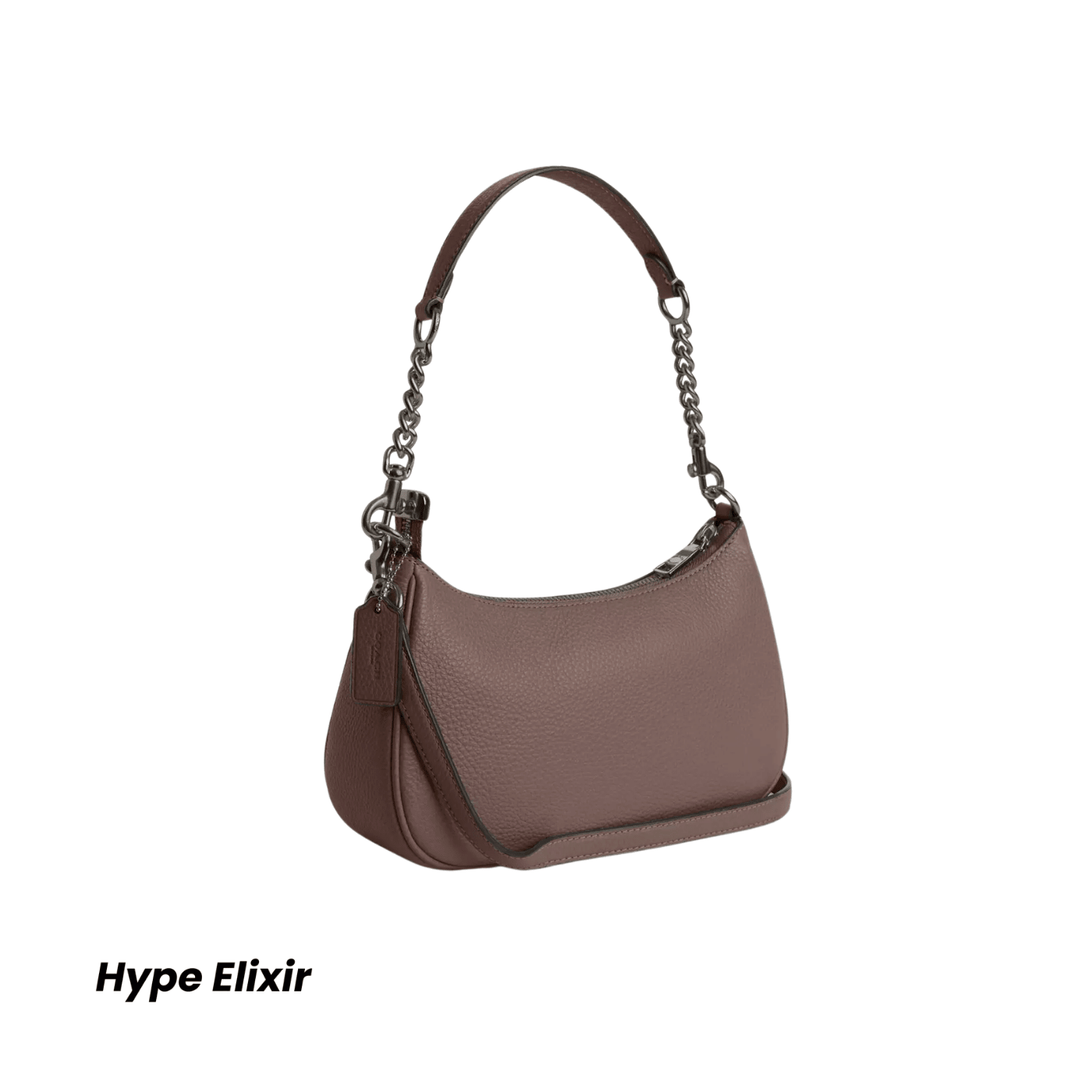 Coach Teri Shoulder Bag pebbled leather/Gunmetal/Dark Stone