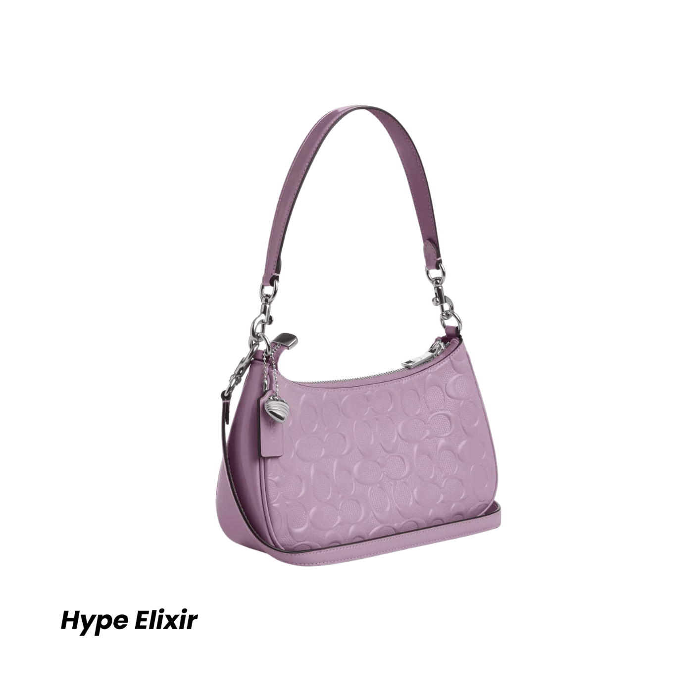 Coach Teri Shoulder Bag patent leather/Silver/Light Violet