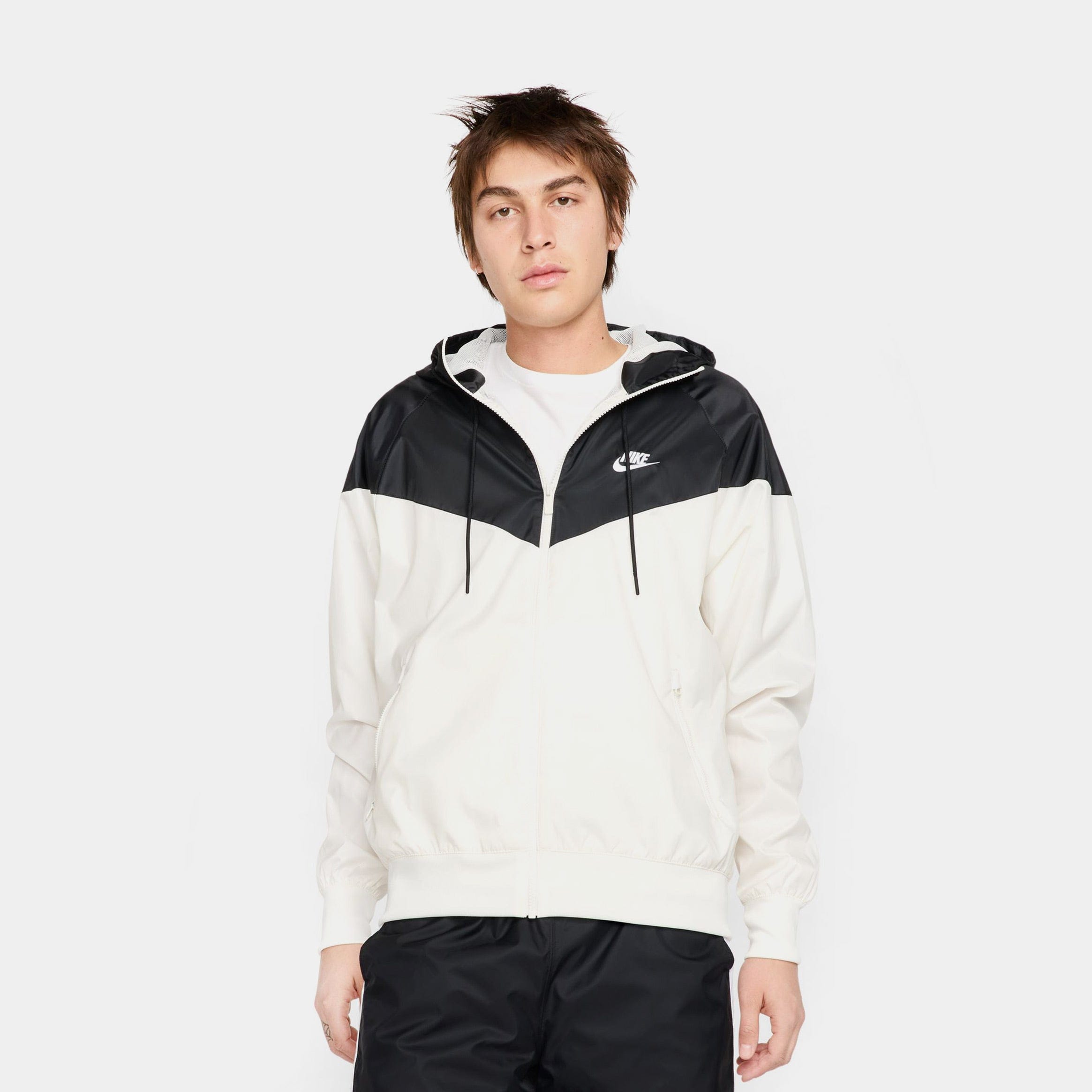 Nike NSW Windrunner Hooded Mens Jacket (Black/Beige)