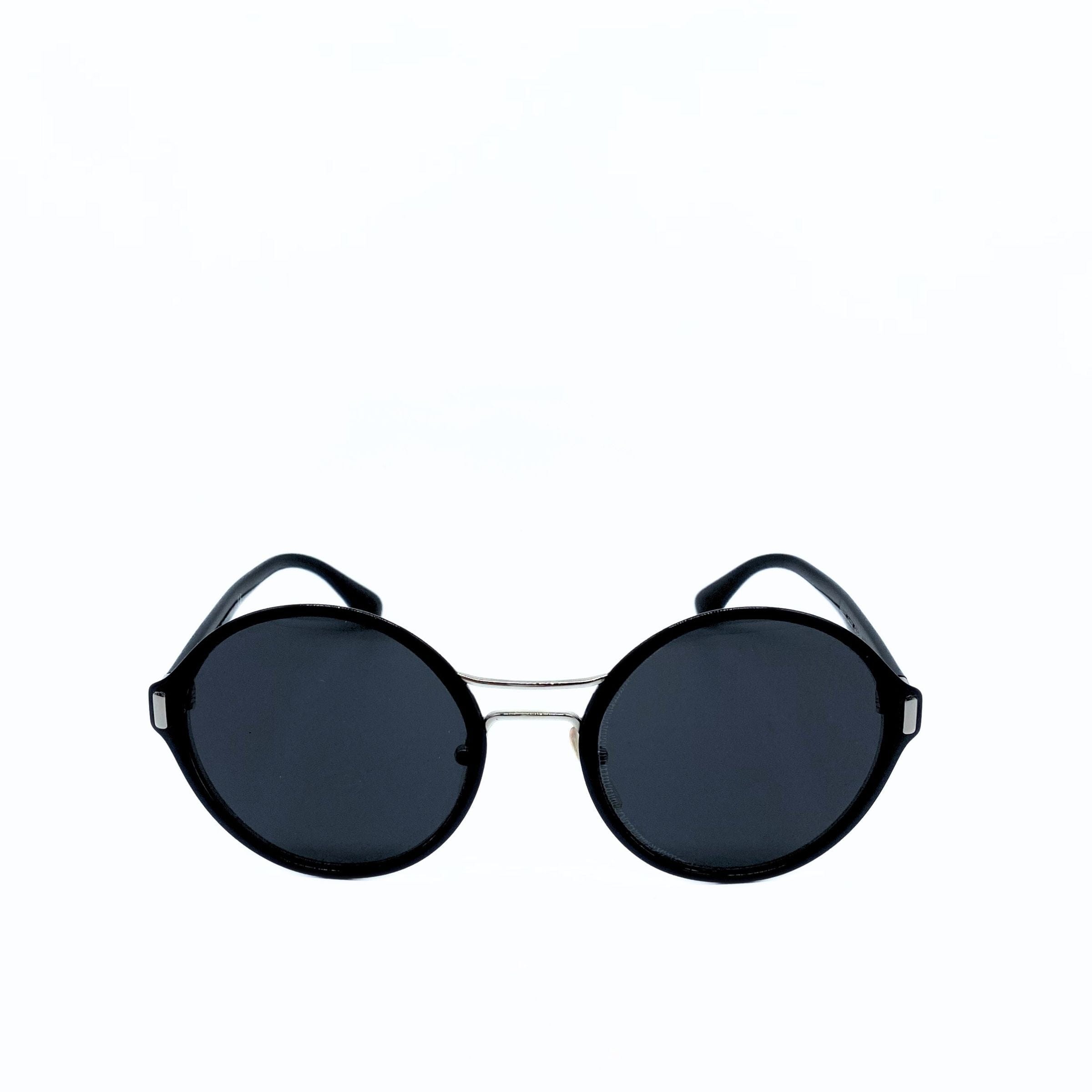 Prada Black Rim Round Sunglasses