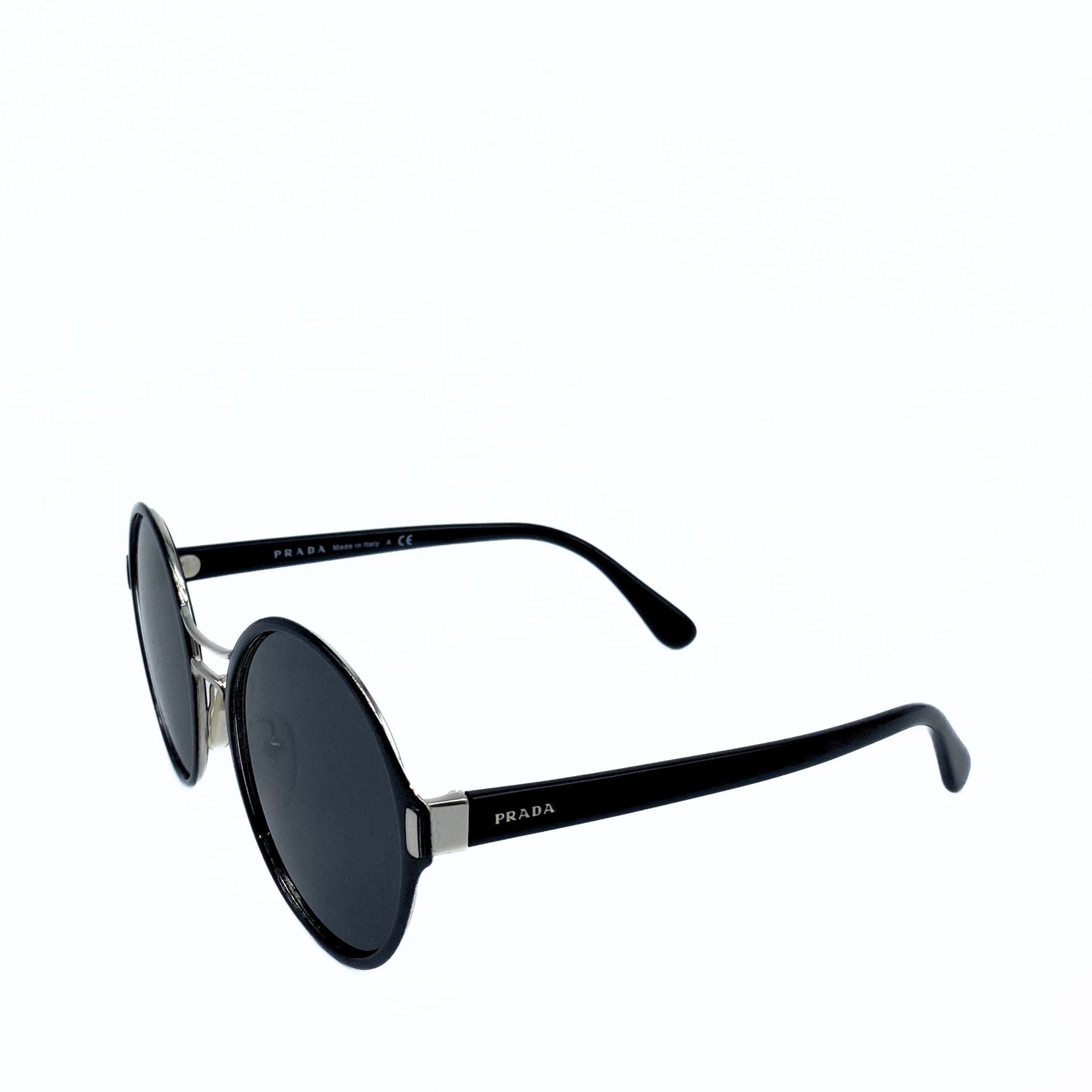 Prada Black Rim Round Sunglasses