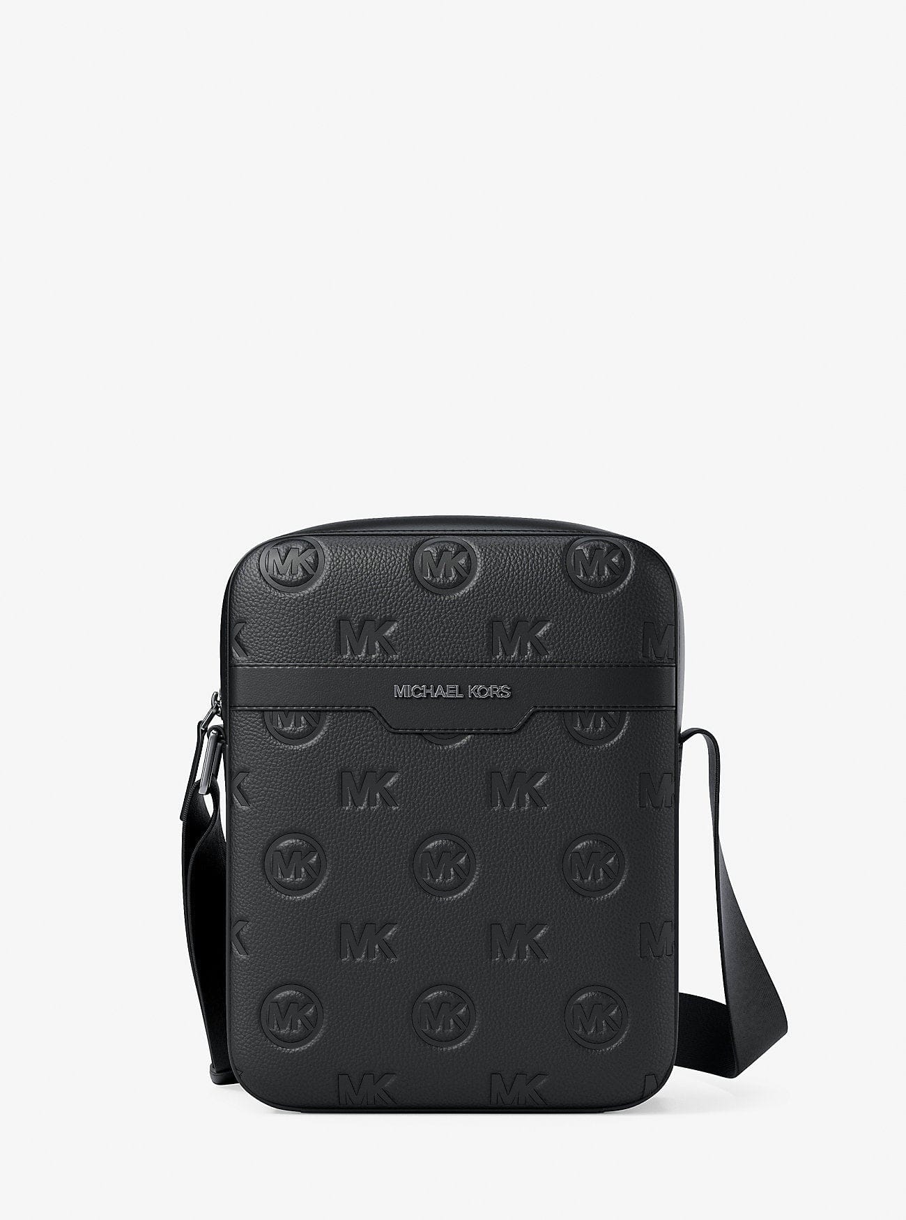 Michael Kors Cooper Logo Debossed Flight Bag Black