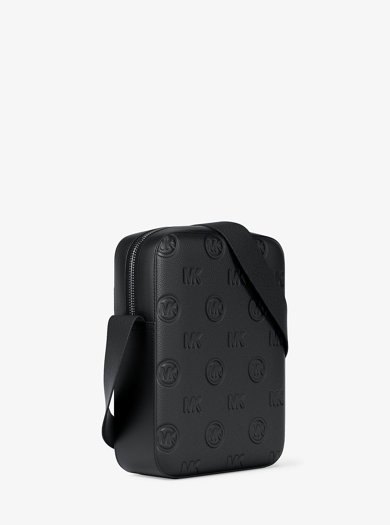 Michael Kors Cooper Logo Debossed Flight Bag Black