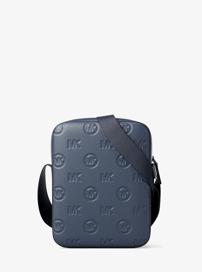 Michael Kors Cooper Logo Debossed Flight Bag Navy