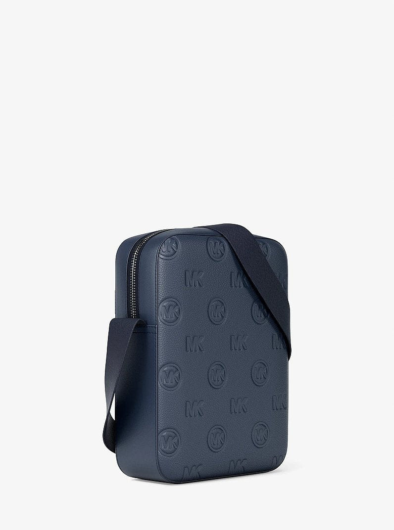 Michael Kors Cooper Logo Debossed Flight Bag Navy