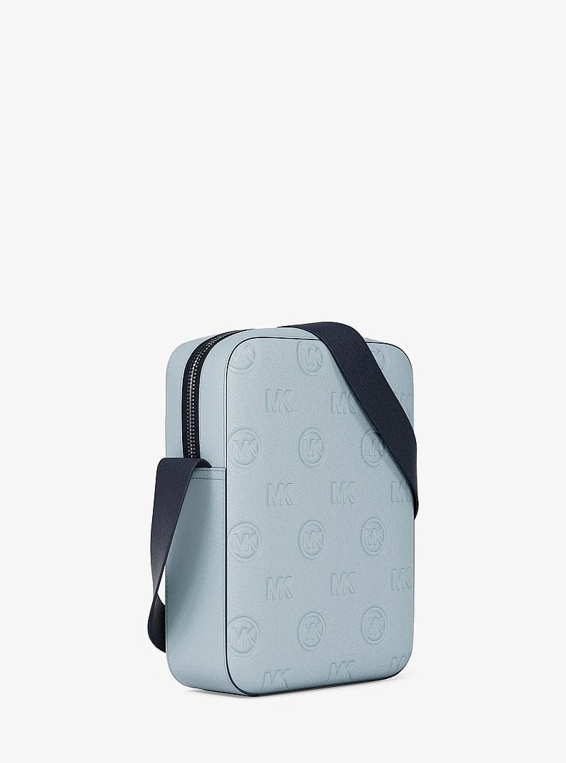 Michael Kors Cooper Logo Debossed Flight Bag Pale Ocean