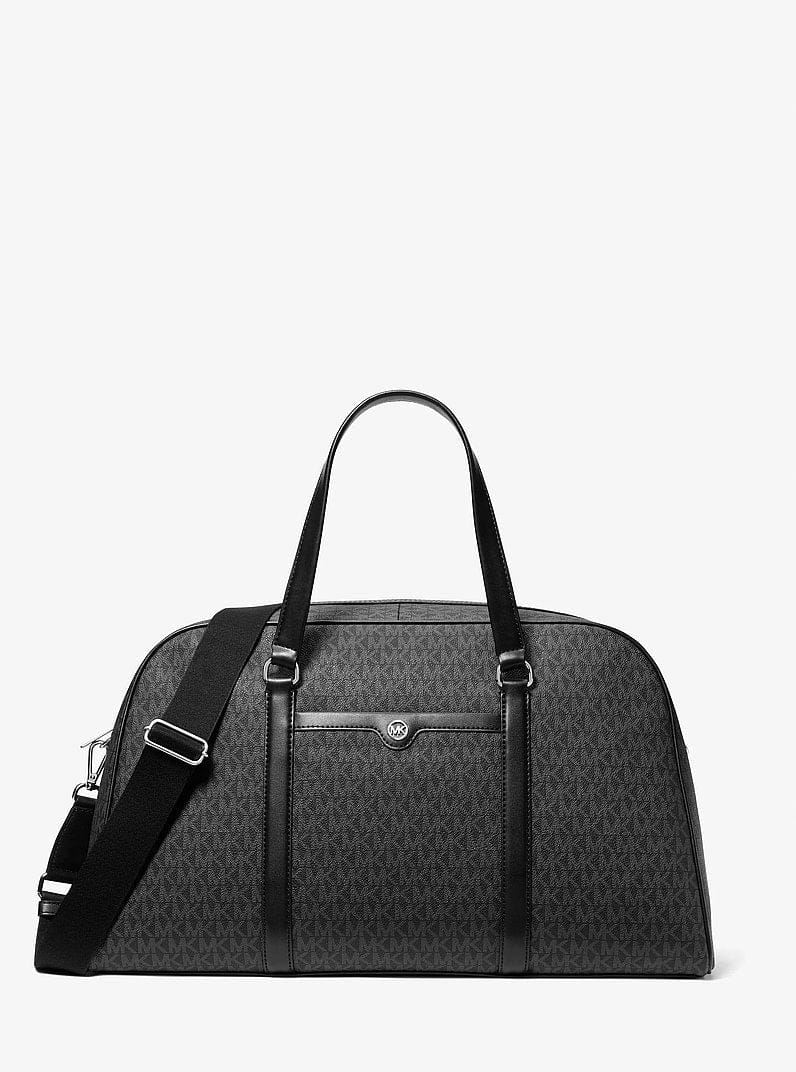 Michael Kors Jet Set Travel Extra - Large Signature Logo Weekender Bag Black
