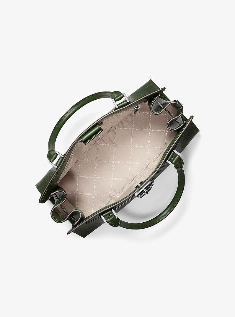 Michael Kors Hamilton Medium Leather Satchel Amazon Green