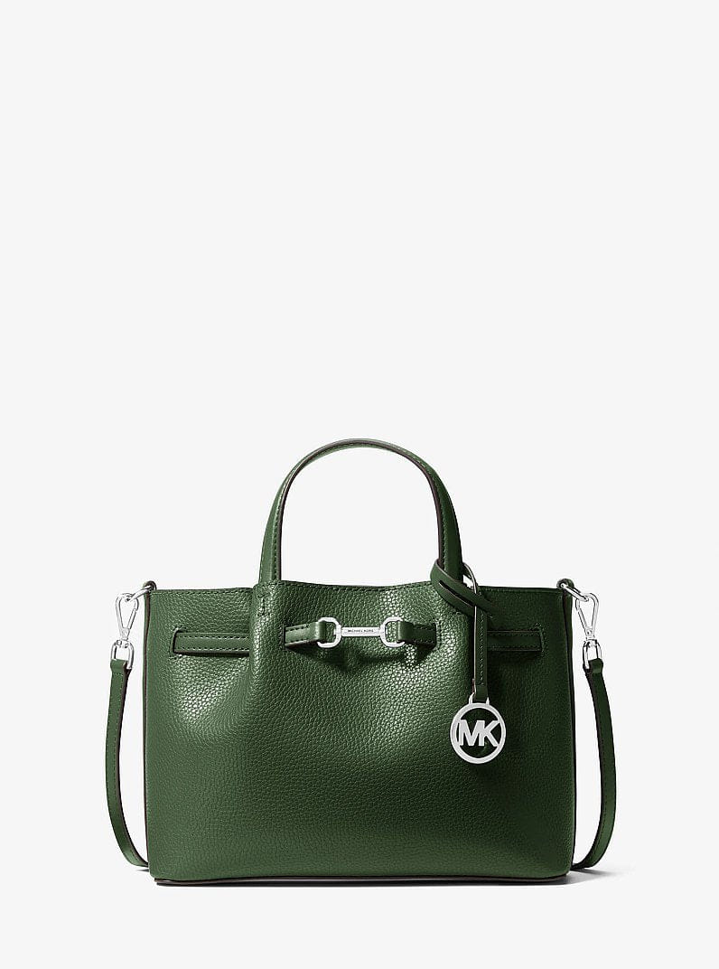 Michael Kors Carson Small Pebbled Leather Satchel Amazon Green