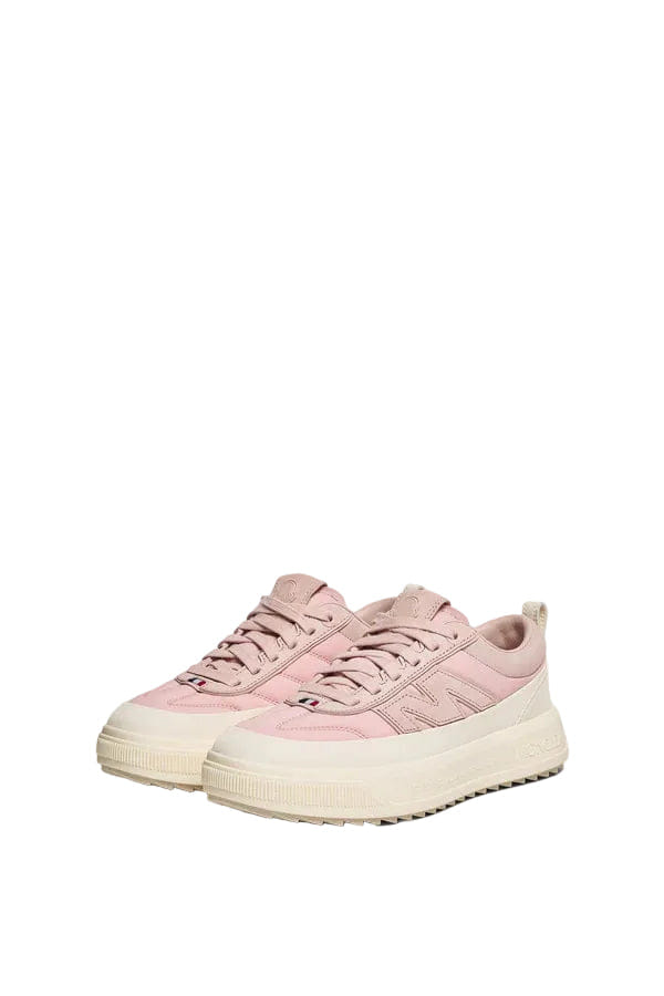 Moncler Altive Nubuck & Suede Sneakers Pink