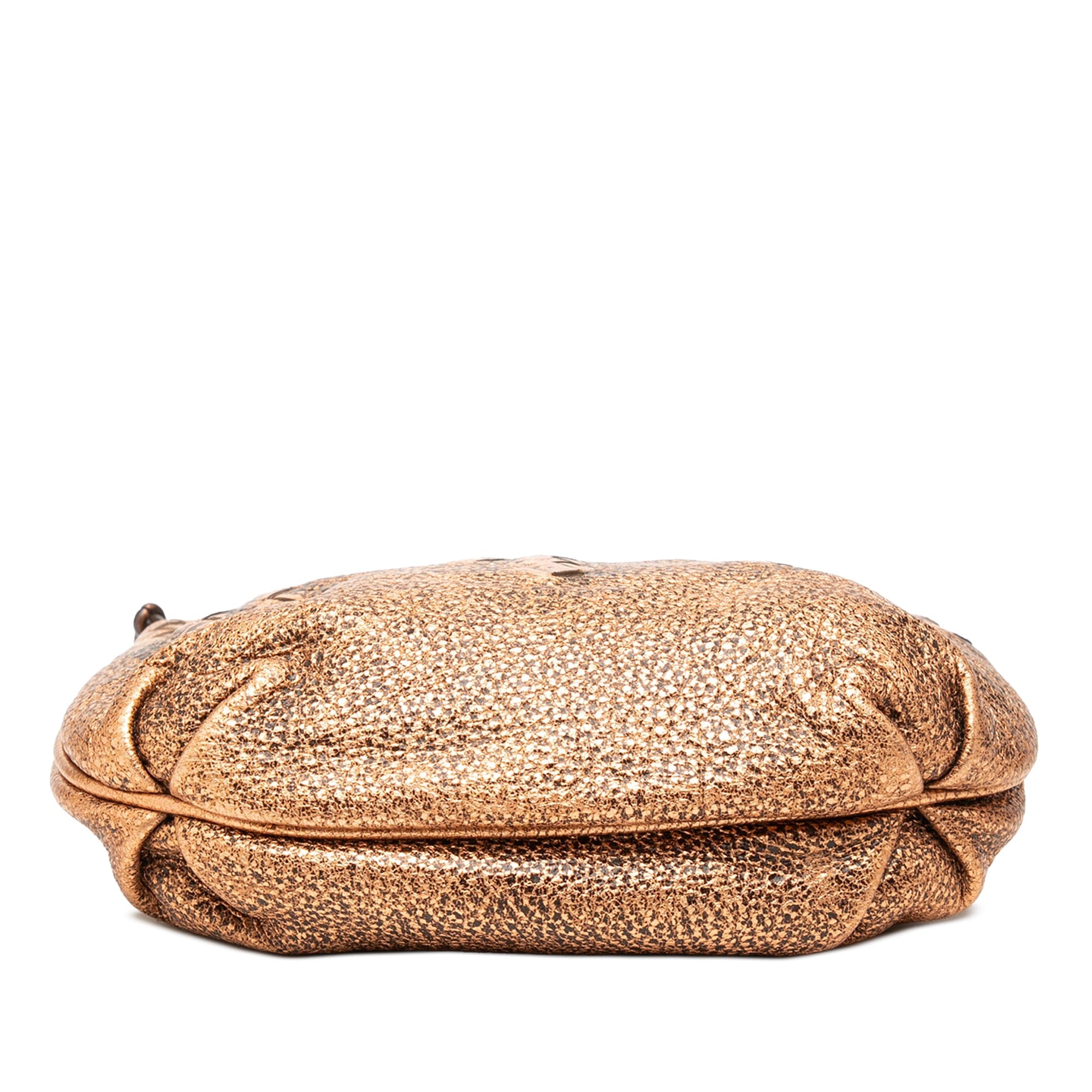 Bottega Veneta Intrecciato Trimmed Metallic Leather Crossbody