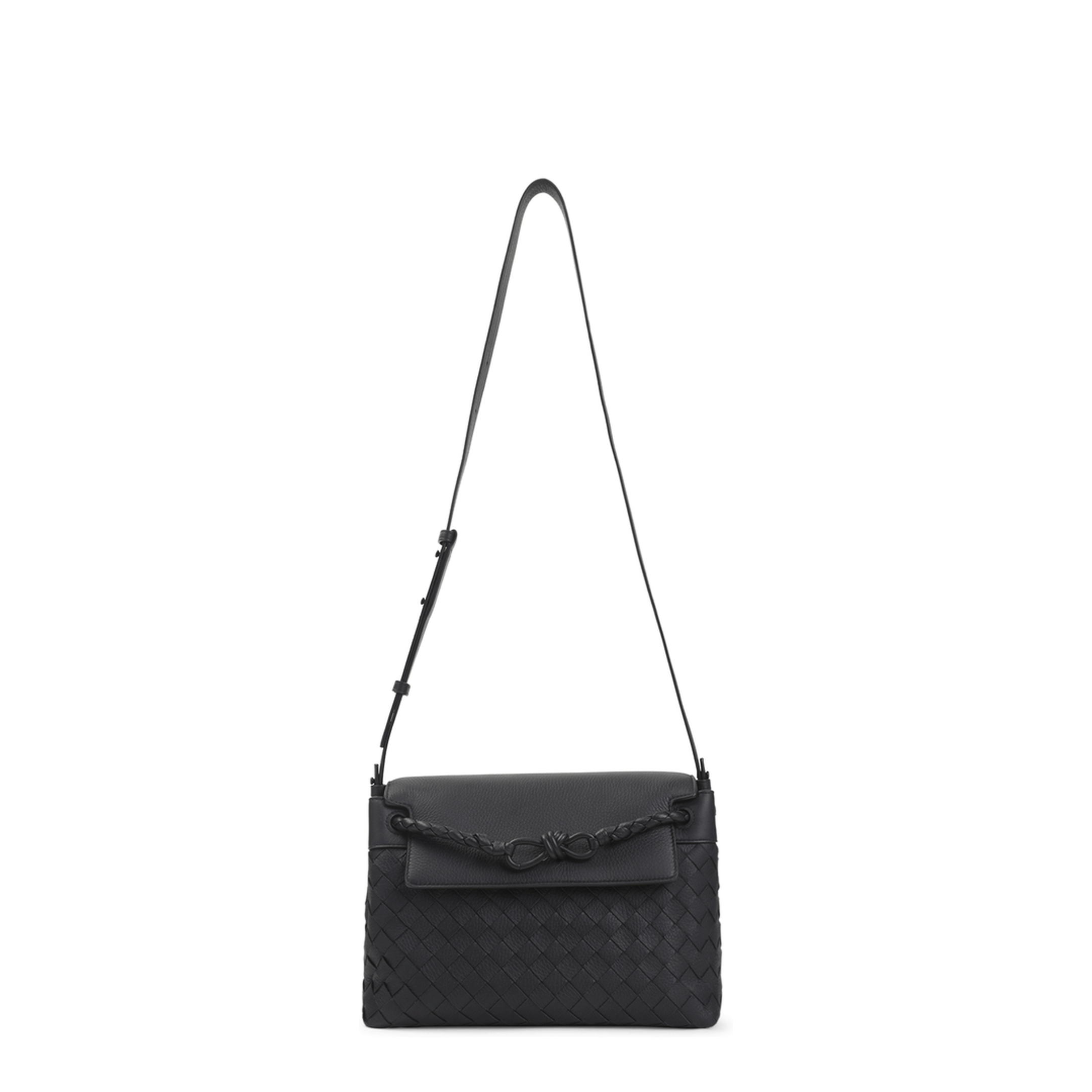 Bottega Veneta Andiamo Small Calf Leather Crossbody - Black