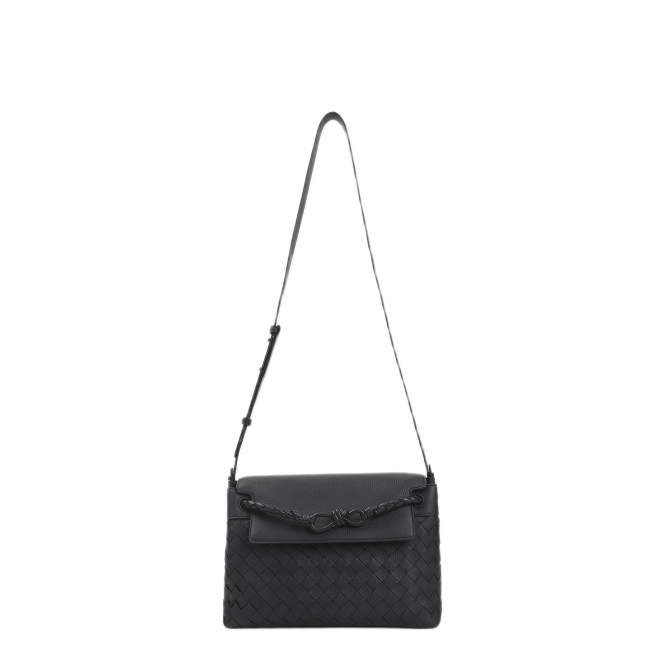 Bottega Veneta Andiamo Small Calf Leather Crossbody - Black