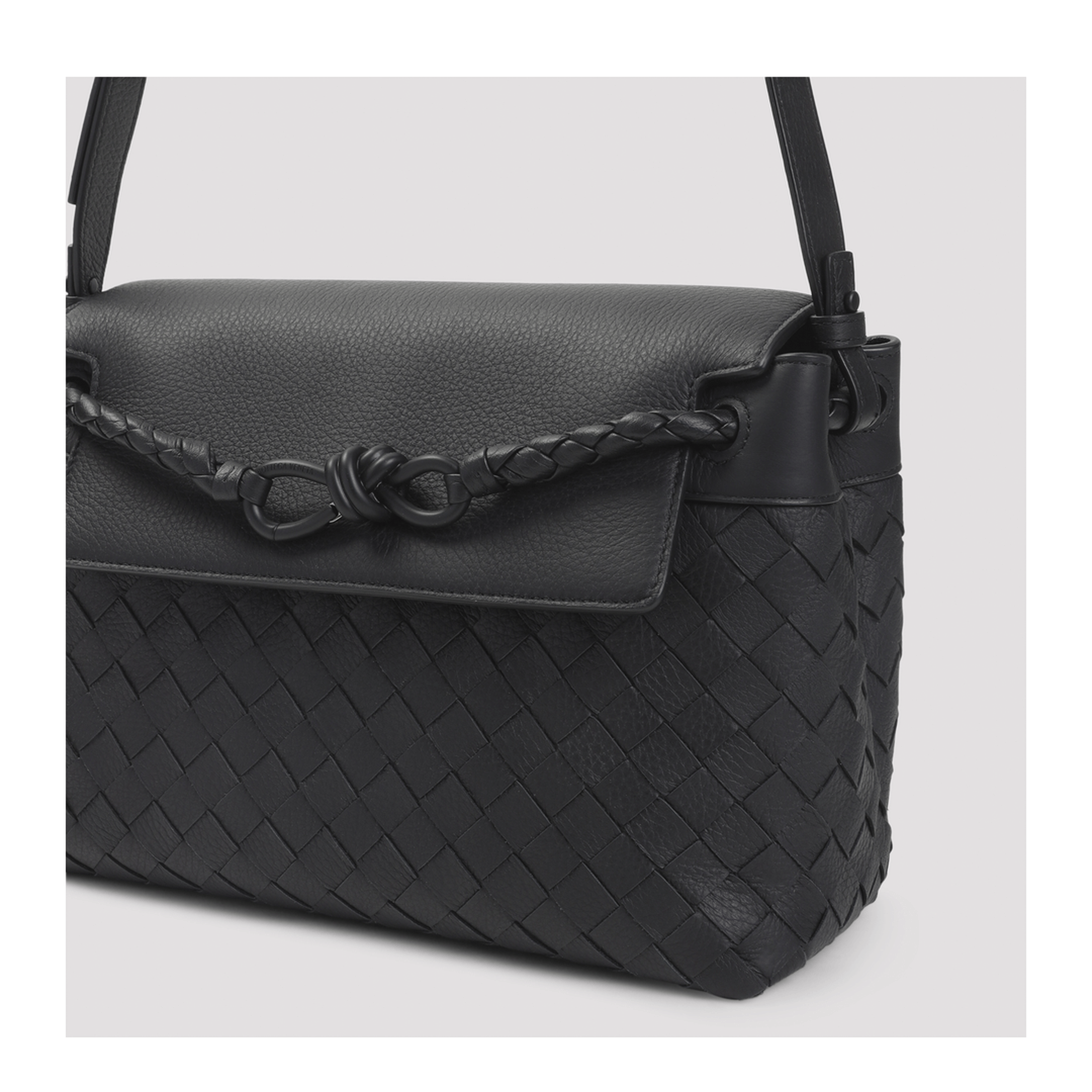 Bottega Veneta Andiamo Small Calf Leather Crossbody - Black