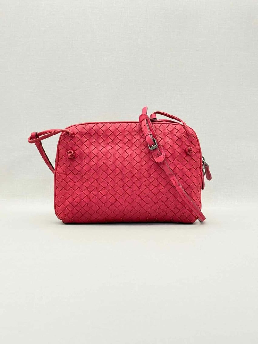 Bottega Veneta Nodini Red Intrecciato Crossbody