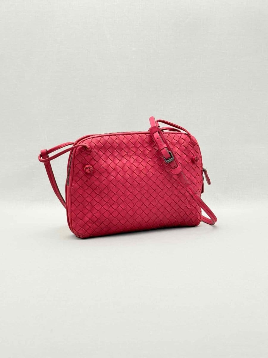 Bottega Veneta Nodini Red Intrecciato Crossbody