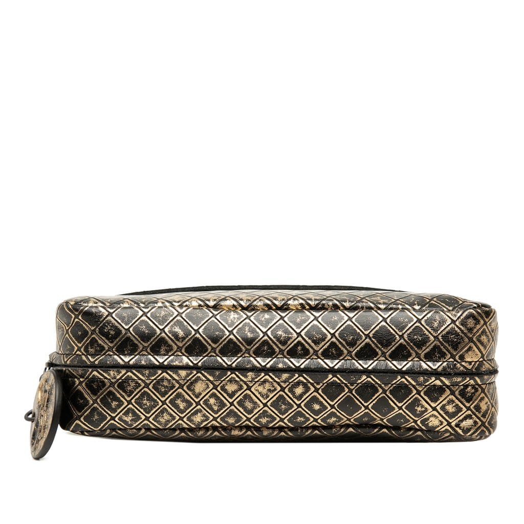 Bottega Veneta Metallic Calfskin Intrecciomirage Chain Flap Crossbody