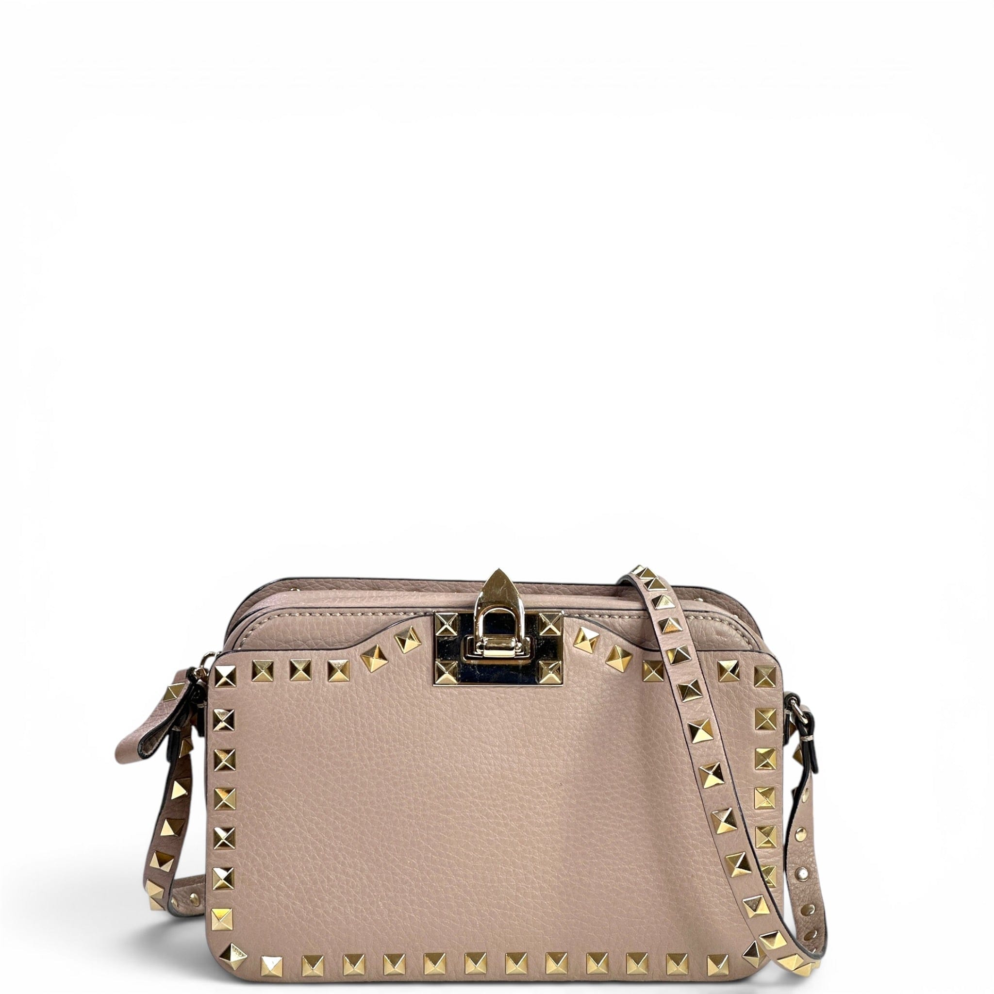 Valentino Garavani Rockstud Shoulder Bag Calfskin Leather