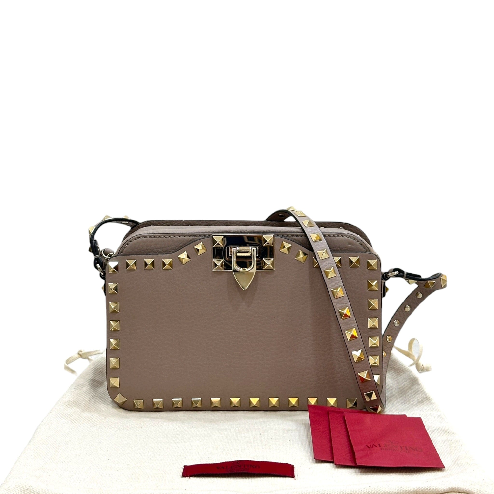Valentino Garavani Rockstud Shoulder Bag Calfskin Leather