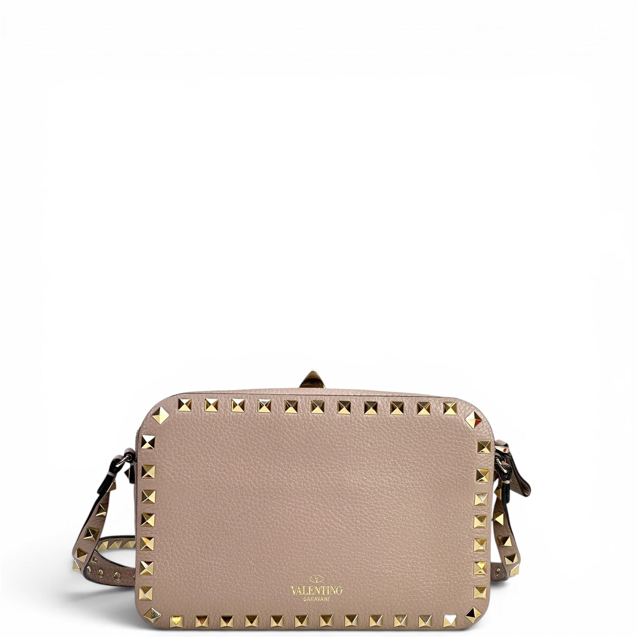 Valentino Garavani Rockstud Shoulder Bag Calfskin Leather