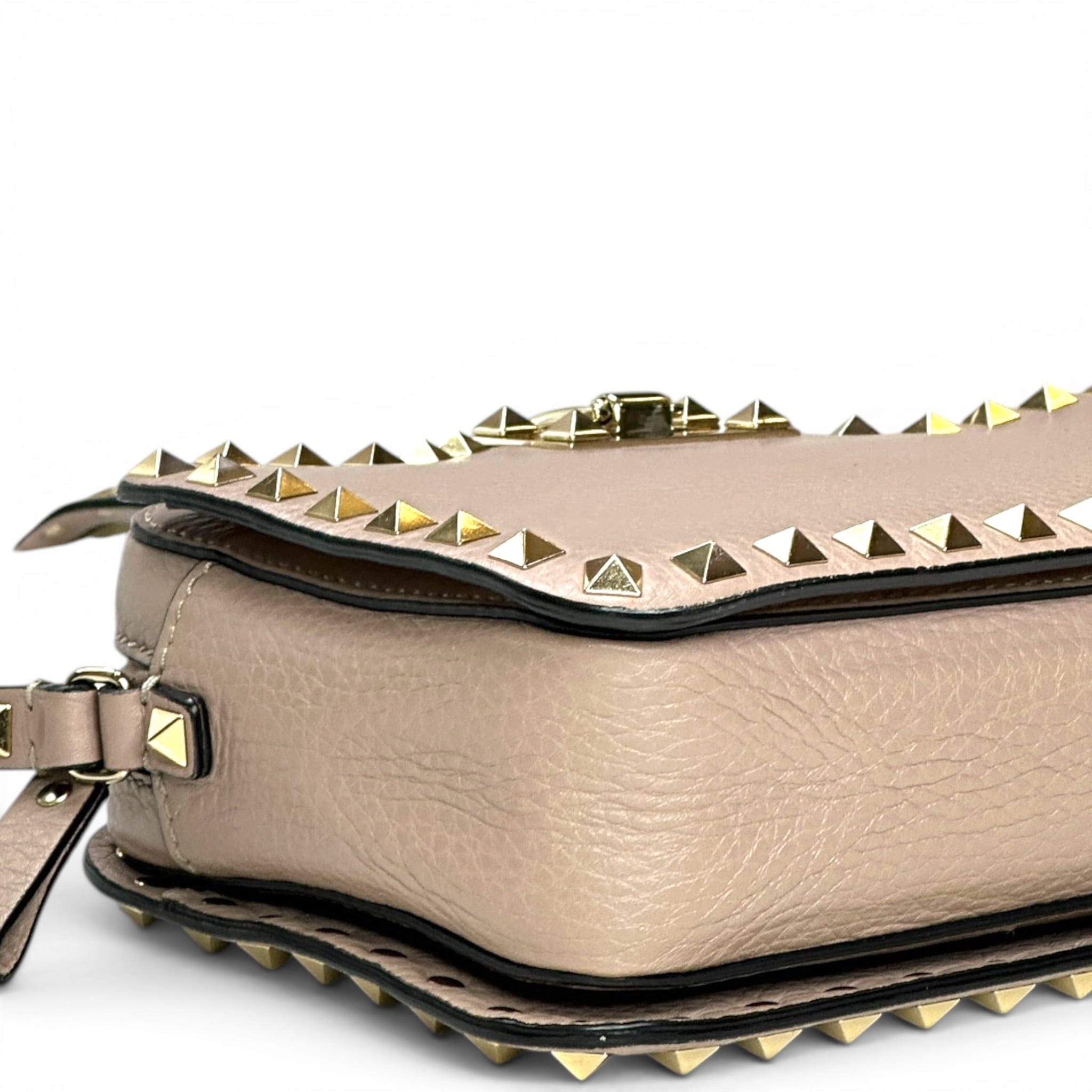 Valentino Garavani Rockstud Shoulder Bag Calfskin Leather