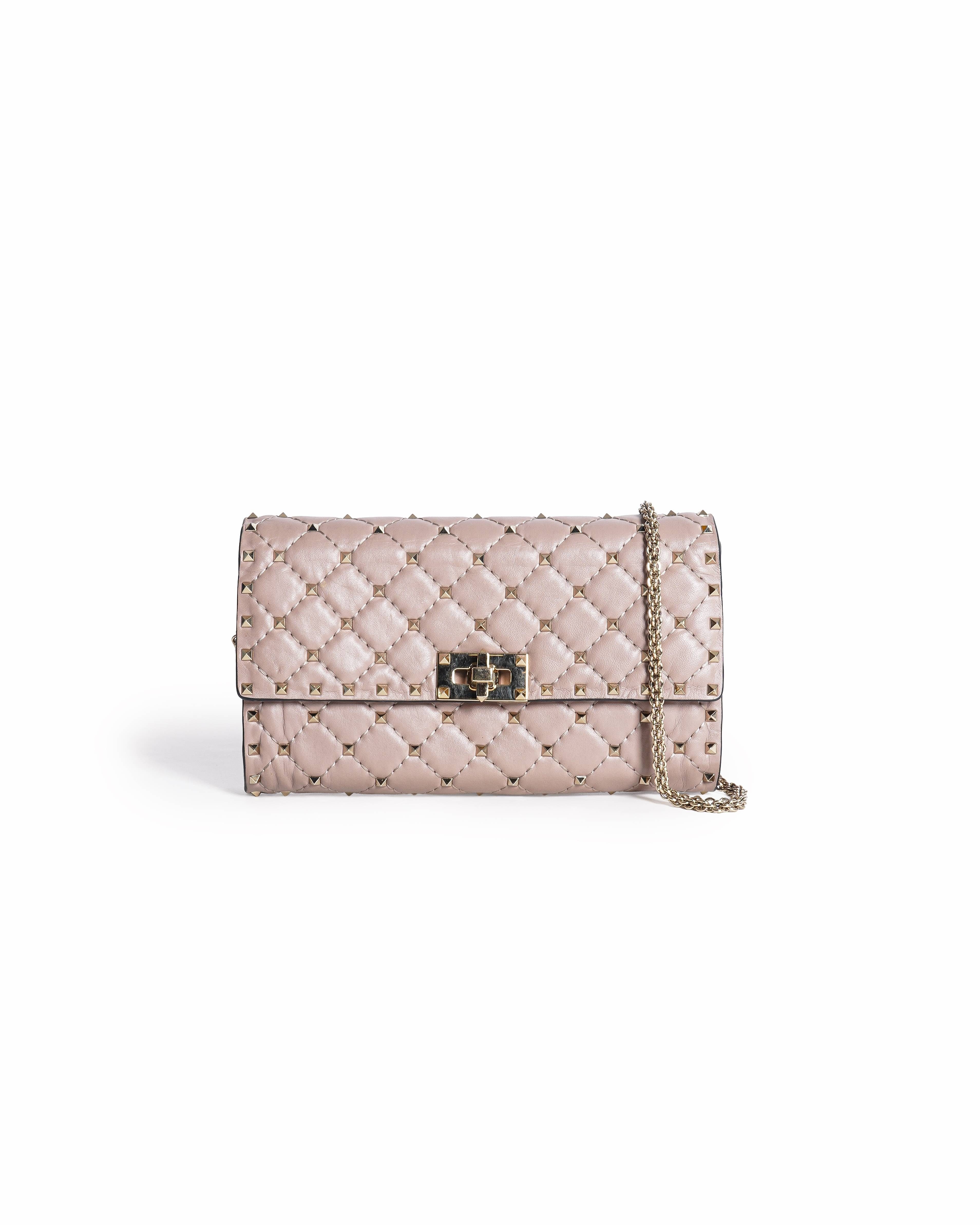 Valentino Quilted Leather Medium Rockstud Spike Shoulder Bag