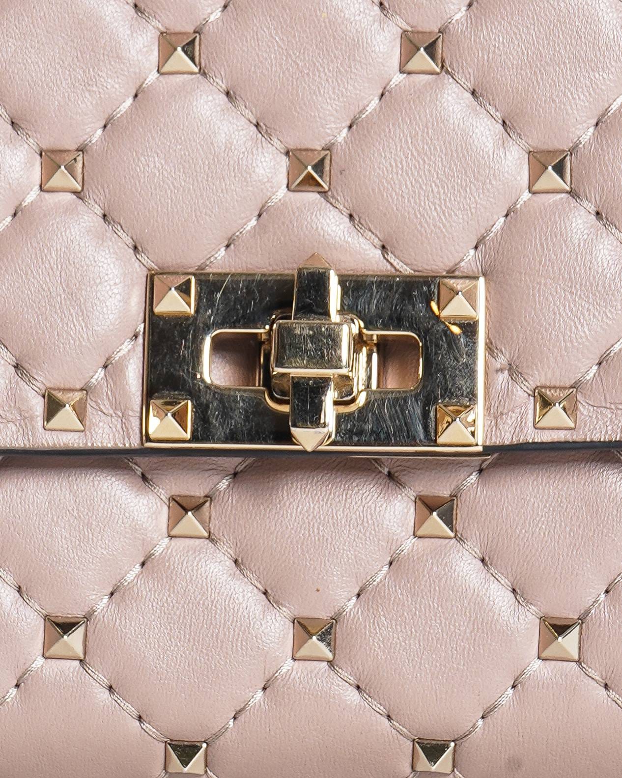 Valentino Quilted Leather Medium Rockstud Spike Shoulder Bag