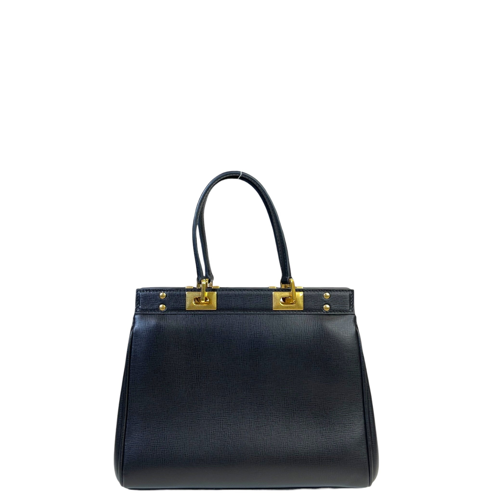 Valentino Garavani Rockstud Alcove Shoulder Bag Black Leather