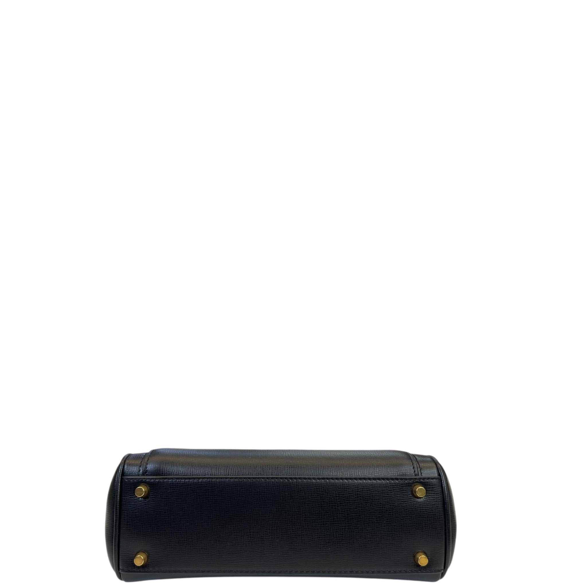 Valentino Garavani Rockstud Alcove Shoulder Bag Black Leather