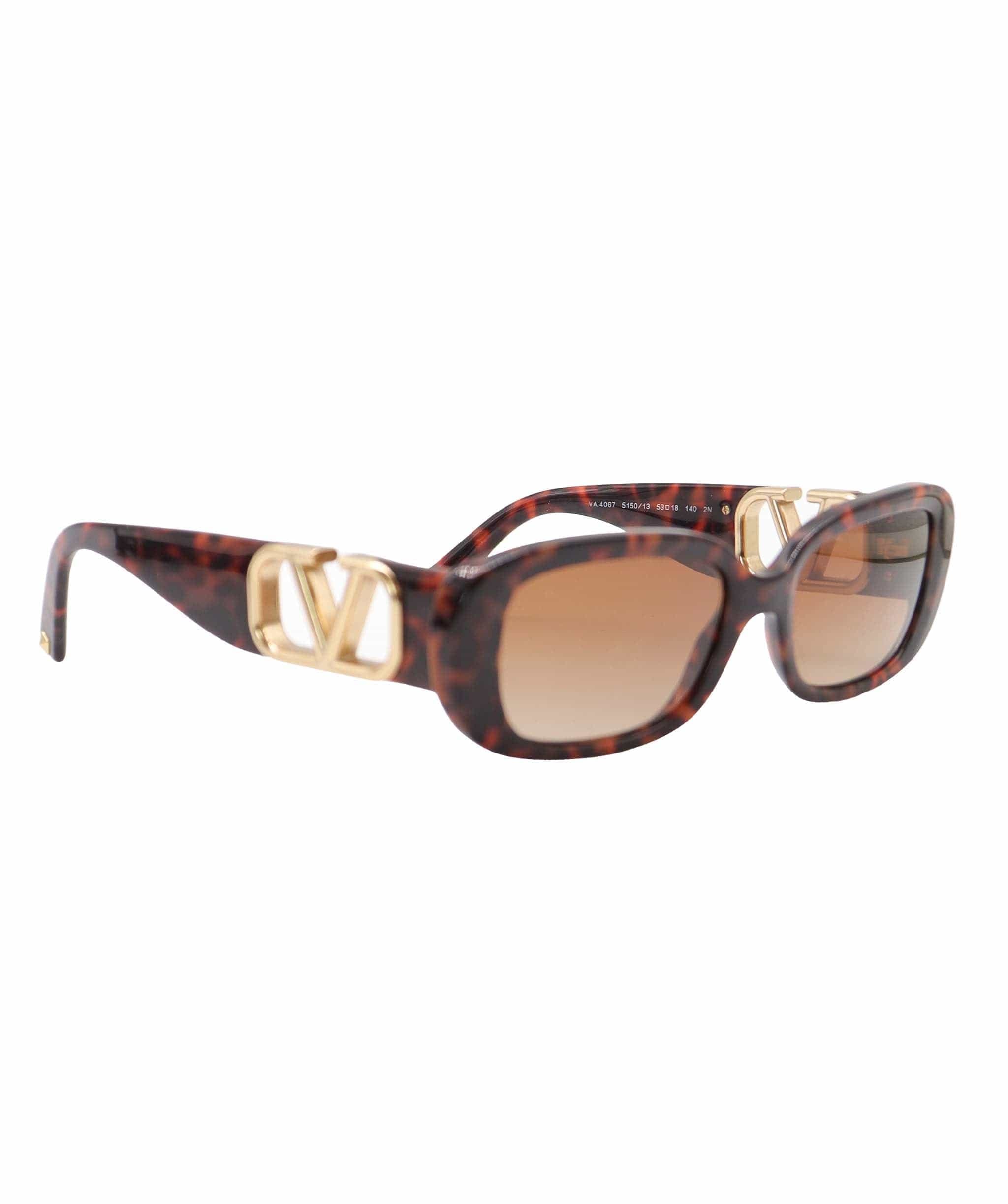 Valentino Brown Tortoiseshell Sunglasses With Case AGC2880