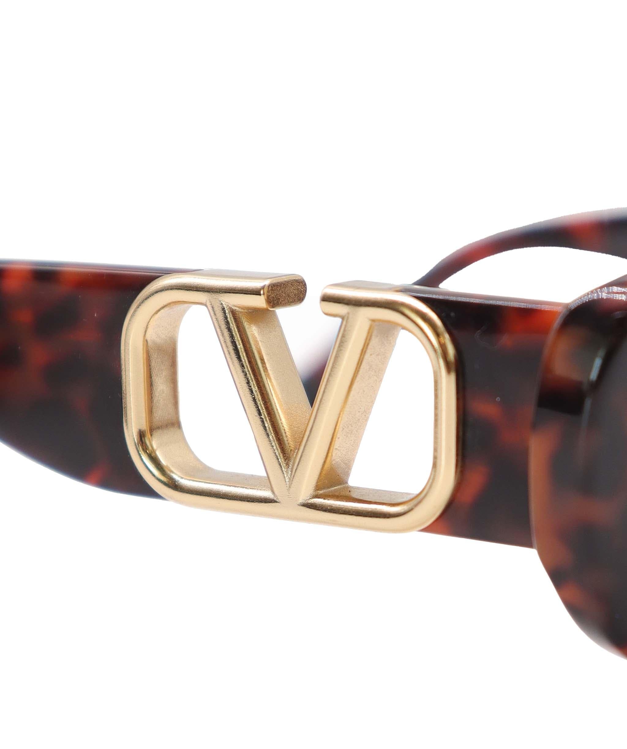 Valentino Brown Tortoiseshell Sunglasses With Case AGC2880