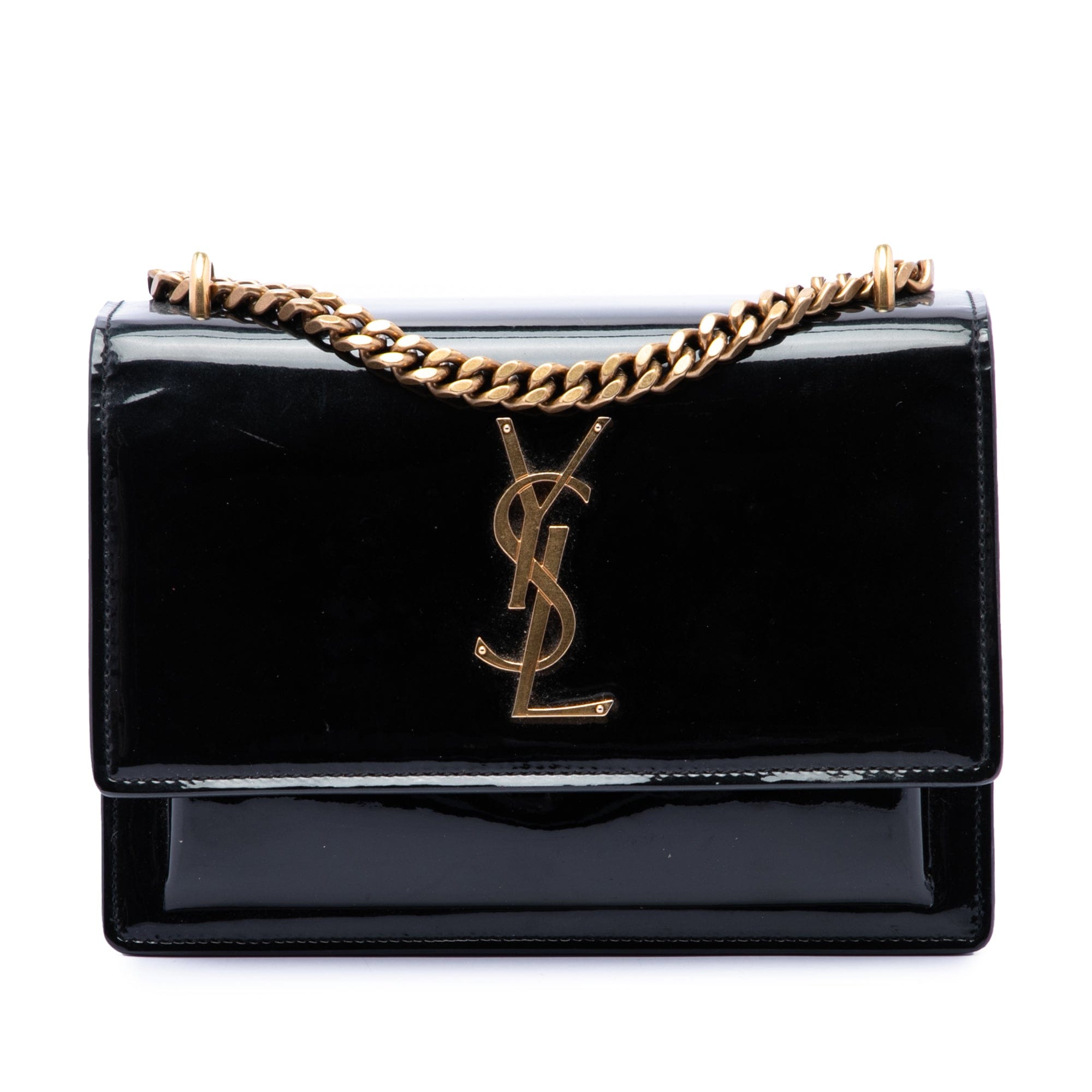 Saint Laurent Small Patent Monogram Sunset Crossbody