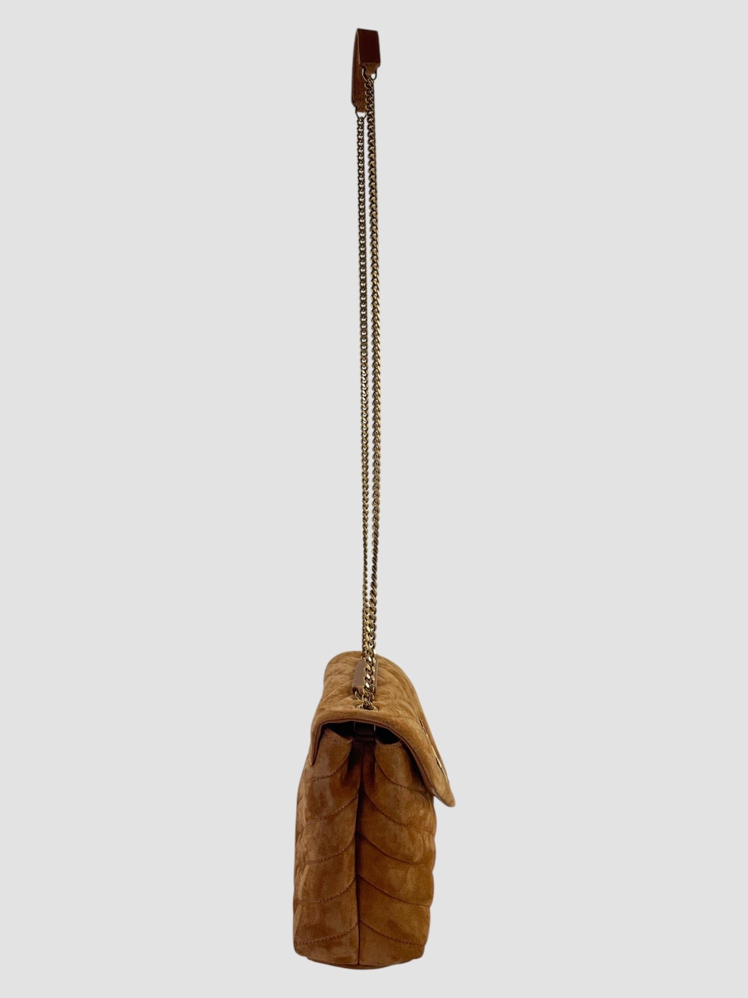 Saint Laurent Caramel Suede Small LouLou Crossbody