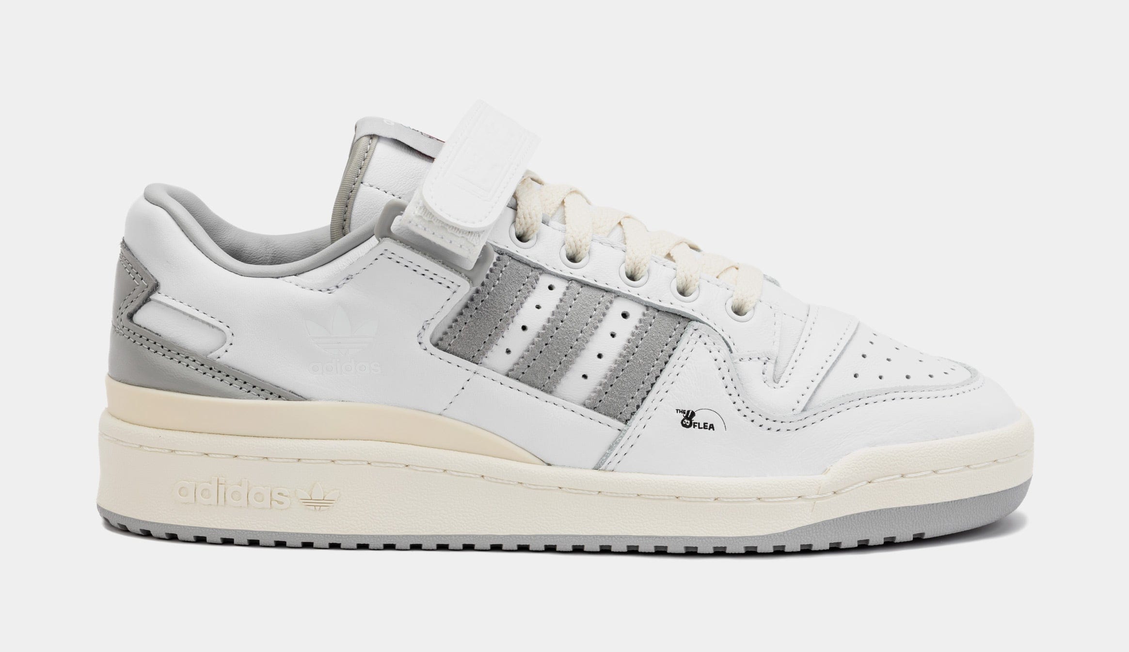 adidas Shoe Palace Exclusive Forum 84 Low The Flea Mens Lifestyle Shoes (White/ Grey Two/ Core Black)