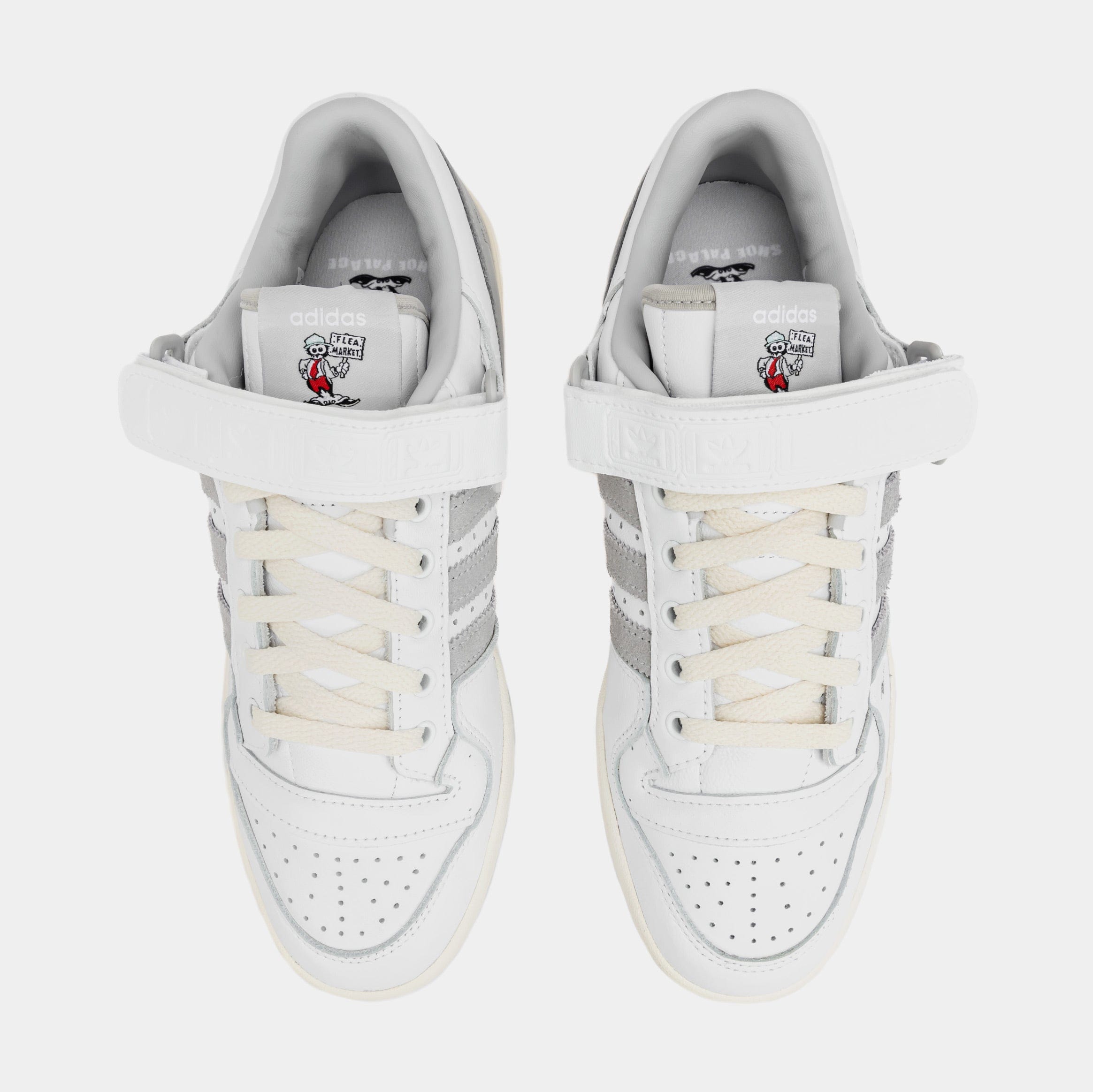 adidas Shoe Palace Exclusive Forum 84 Low The Flea Mens Lifestyle Shoes (White/ Grey Two/ Core Black)