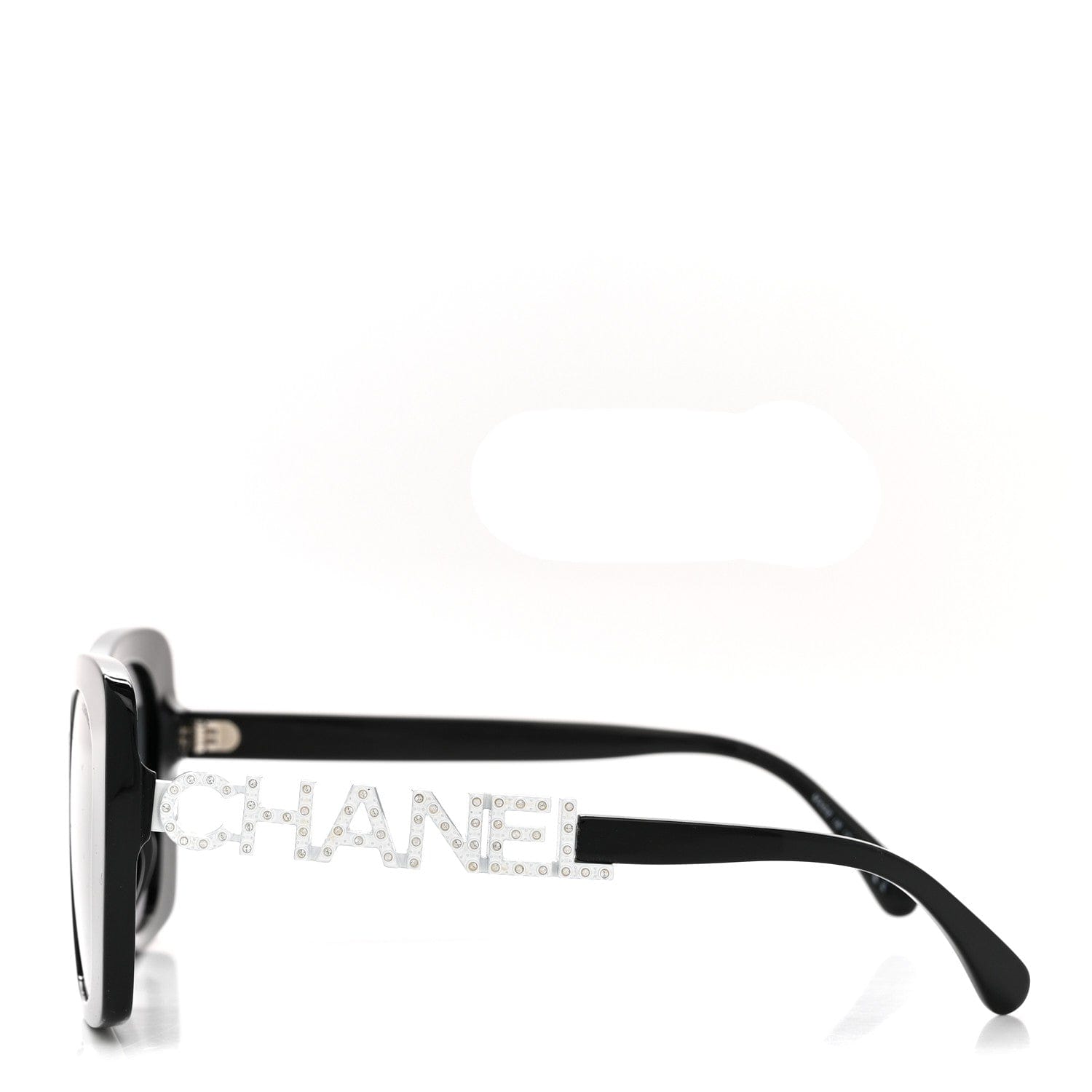 Chanel Acetate Strass Square Sunglasses 5422 - B - A Black White