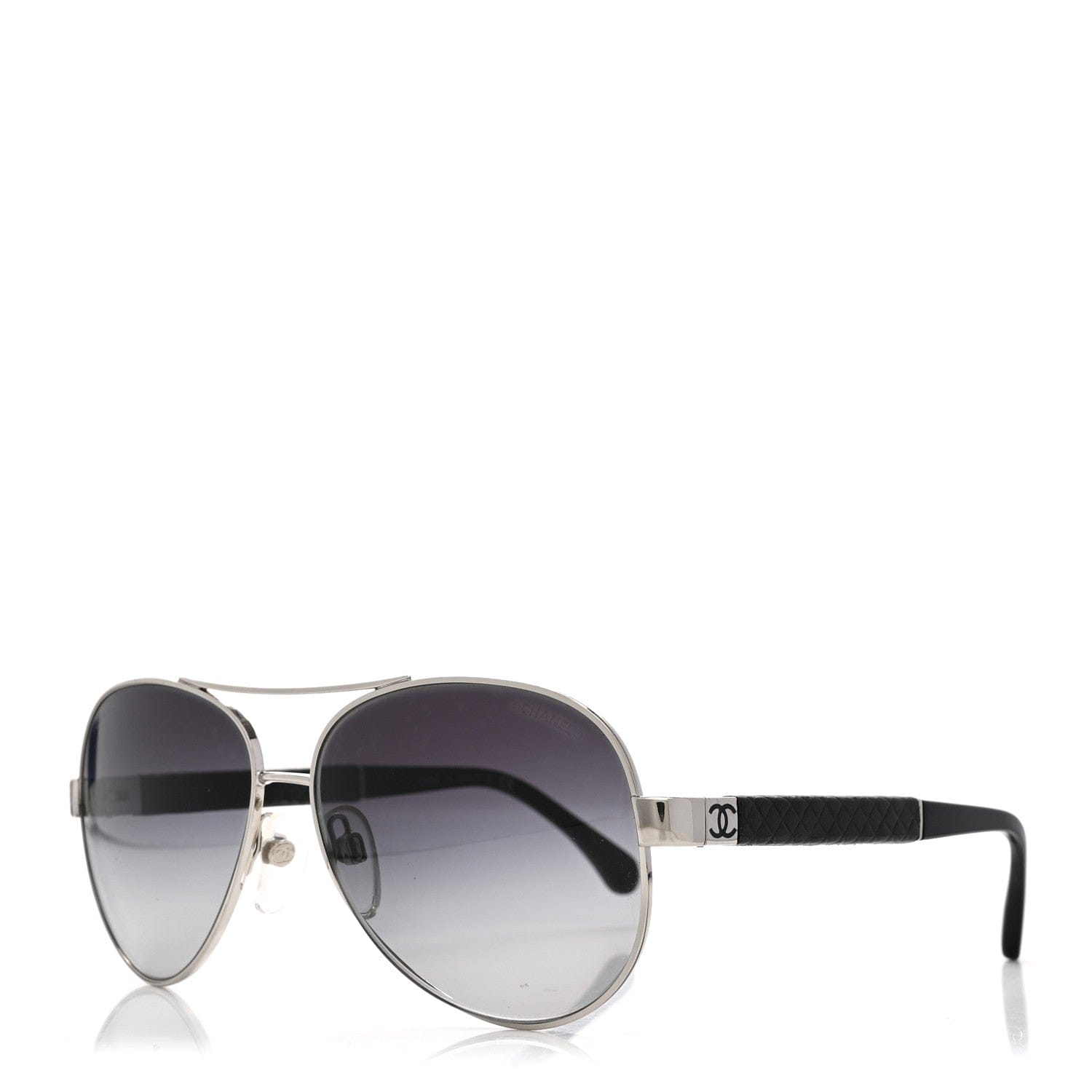 Chanel Lambskin Quilted CC 4195 - Q Sunglasses Silver