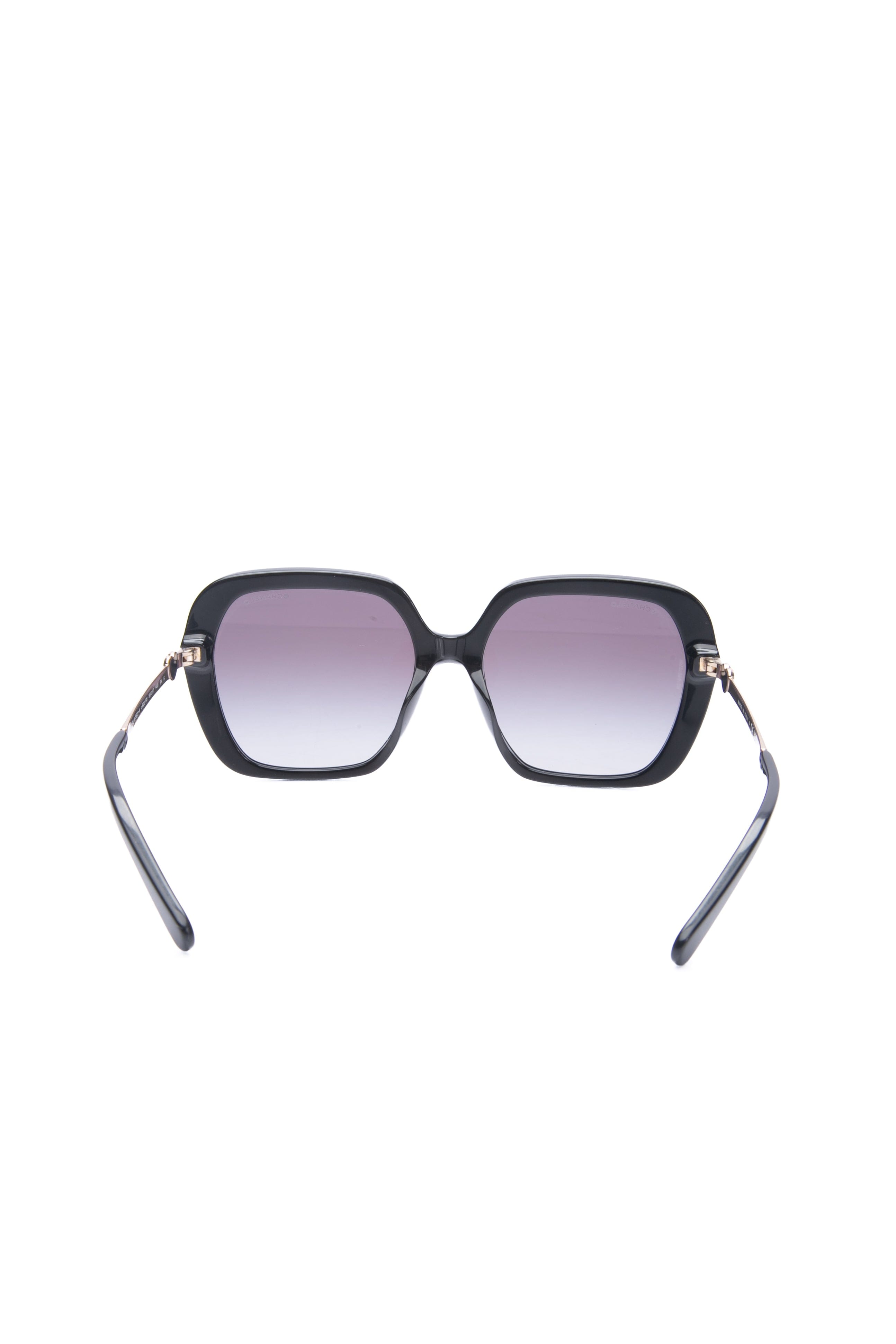 CHANEL Square Black Heart Sunglasses