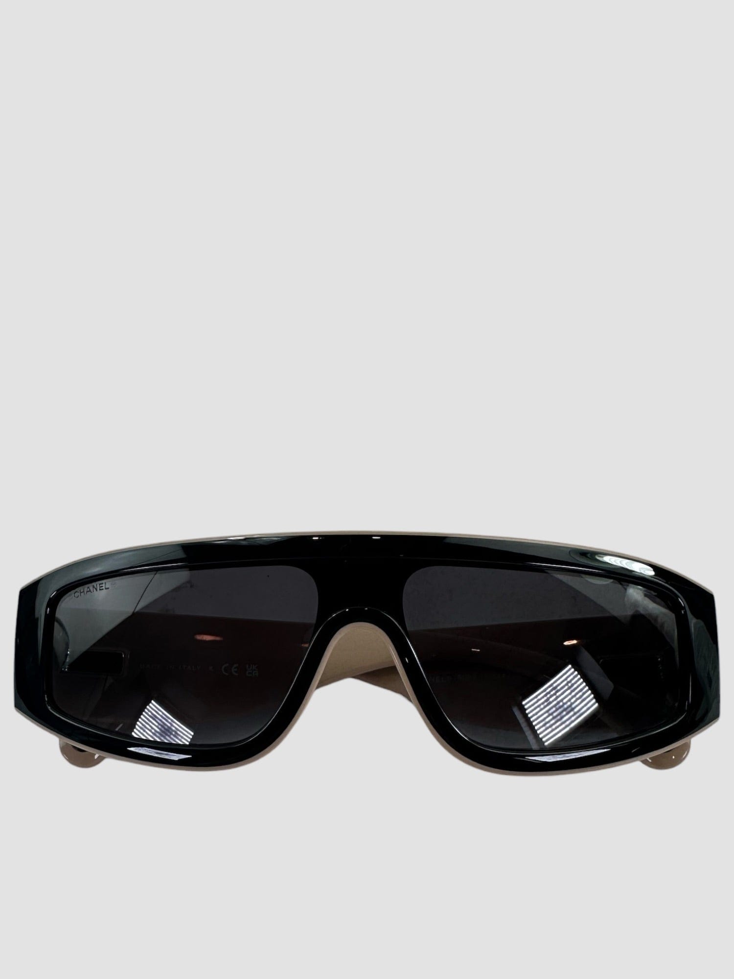 Chanel Black Visor Sunglasses