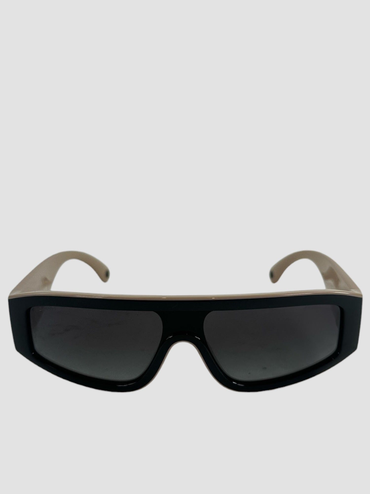 Chanel Black Visor Sunglasses