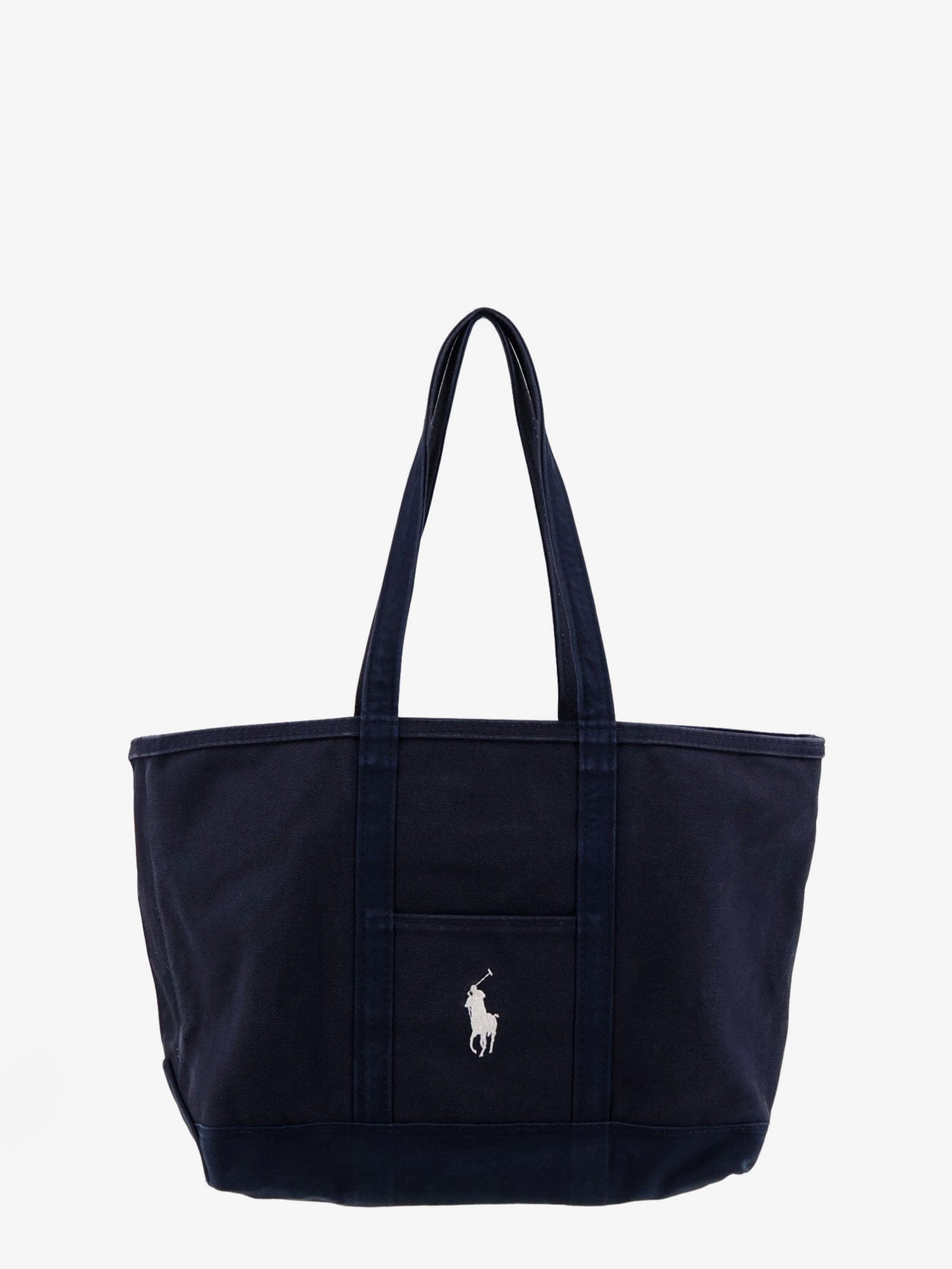 POLO RALPH Lauren Denim shoulder bag with embroidered logo on the front